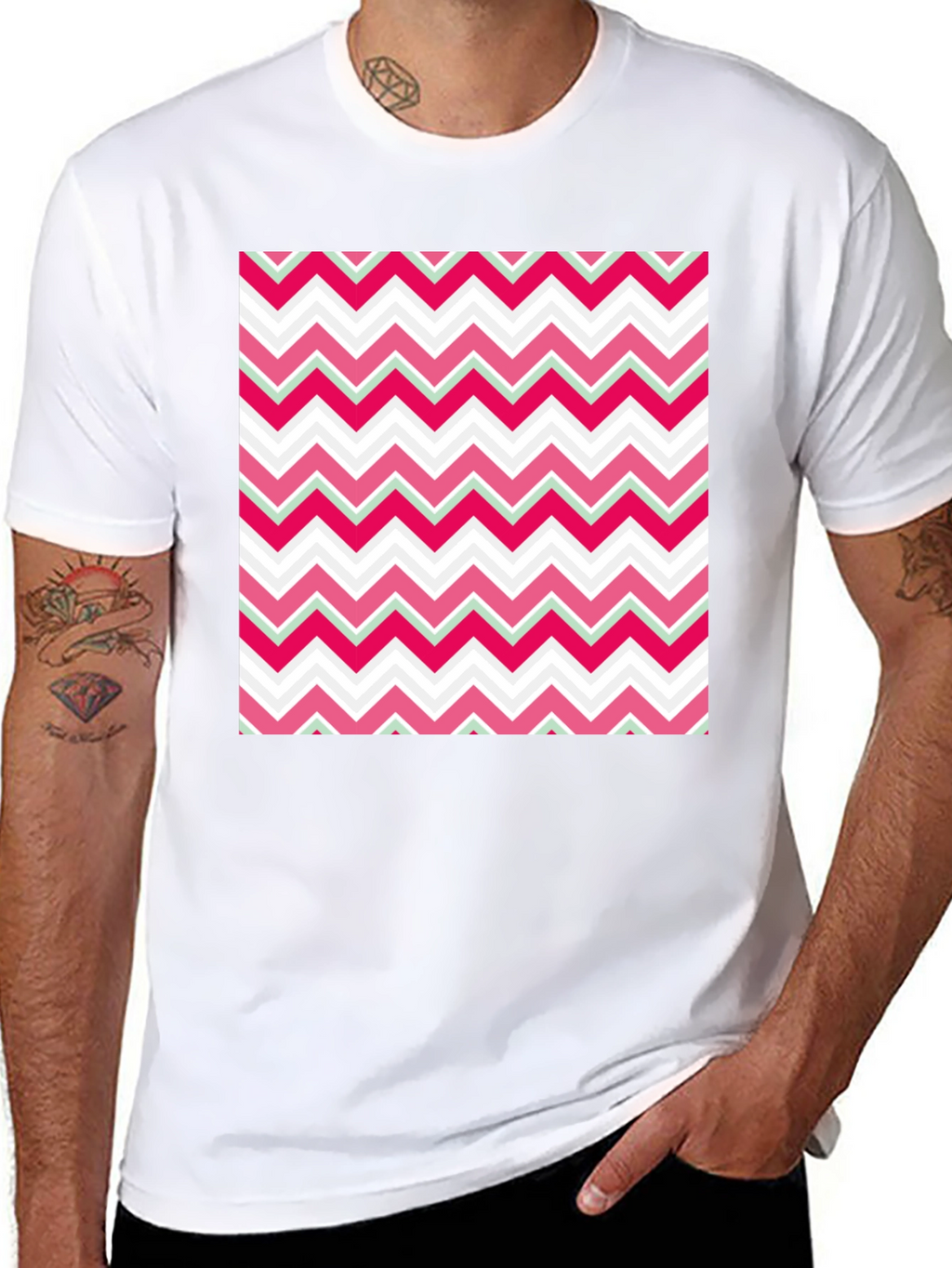 Zigzag Pattern T-Shirt - Modern Style