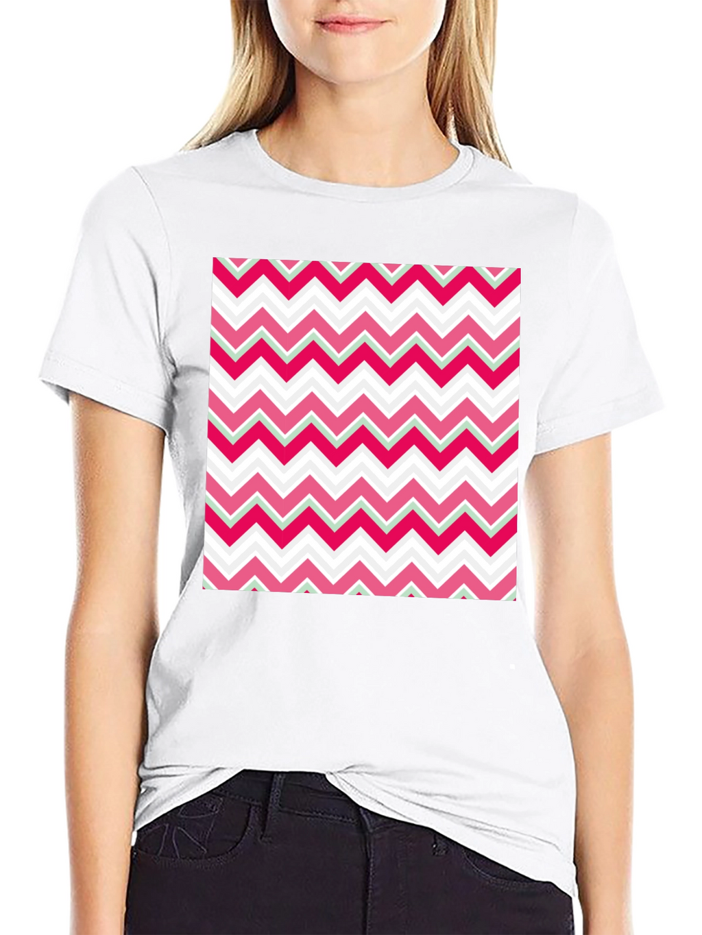 Zigzag Pattern T-Shirt - Modern Style