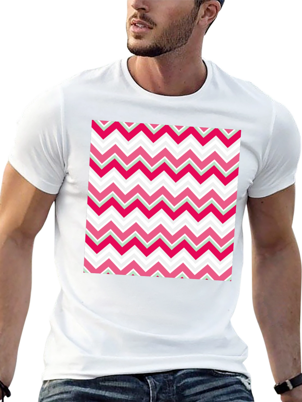 Zigzag Pattern T-Shirt - Modern Style