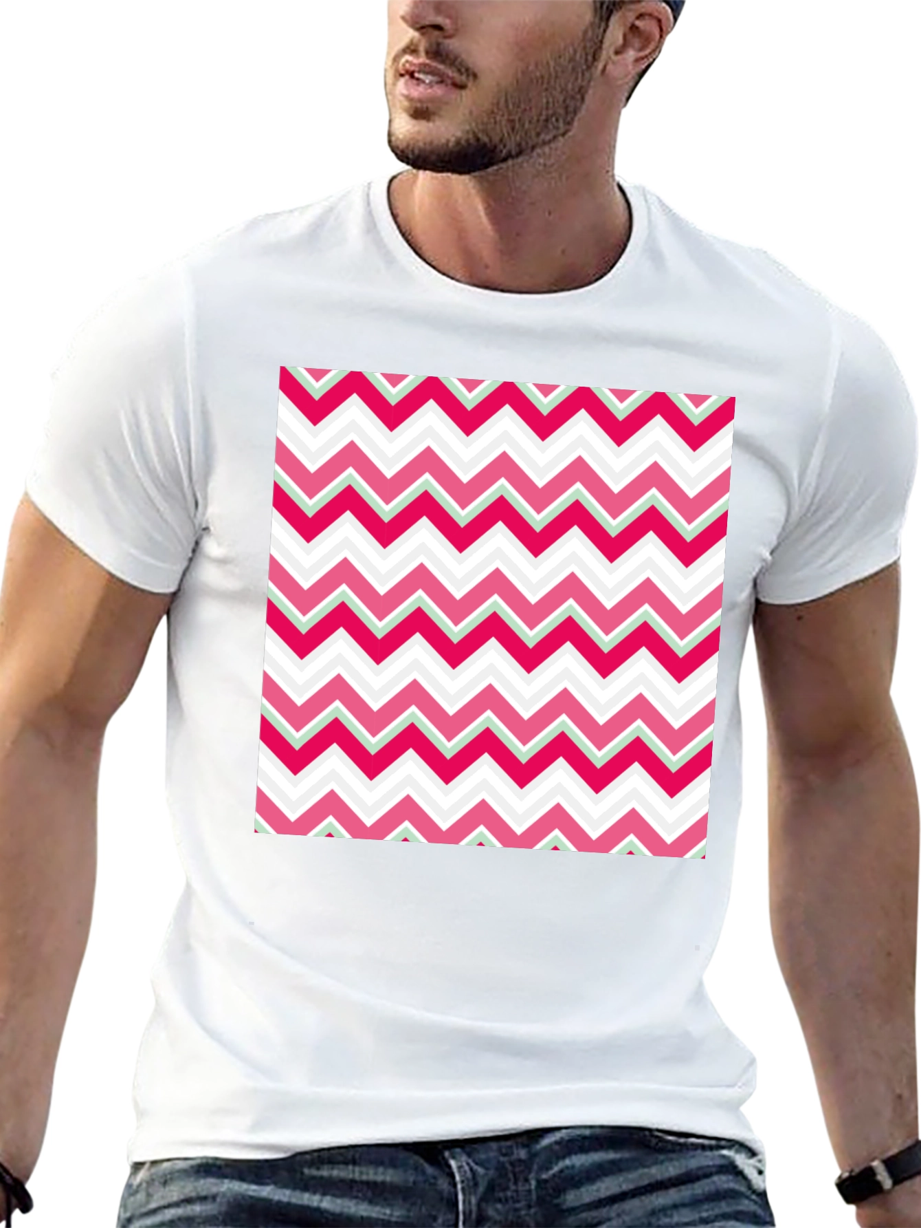 Zigzag Pattern T-Shirt - Modern Style