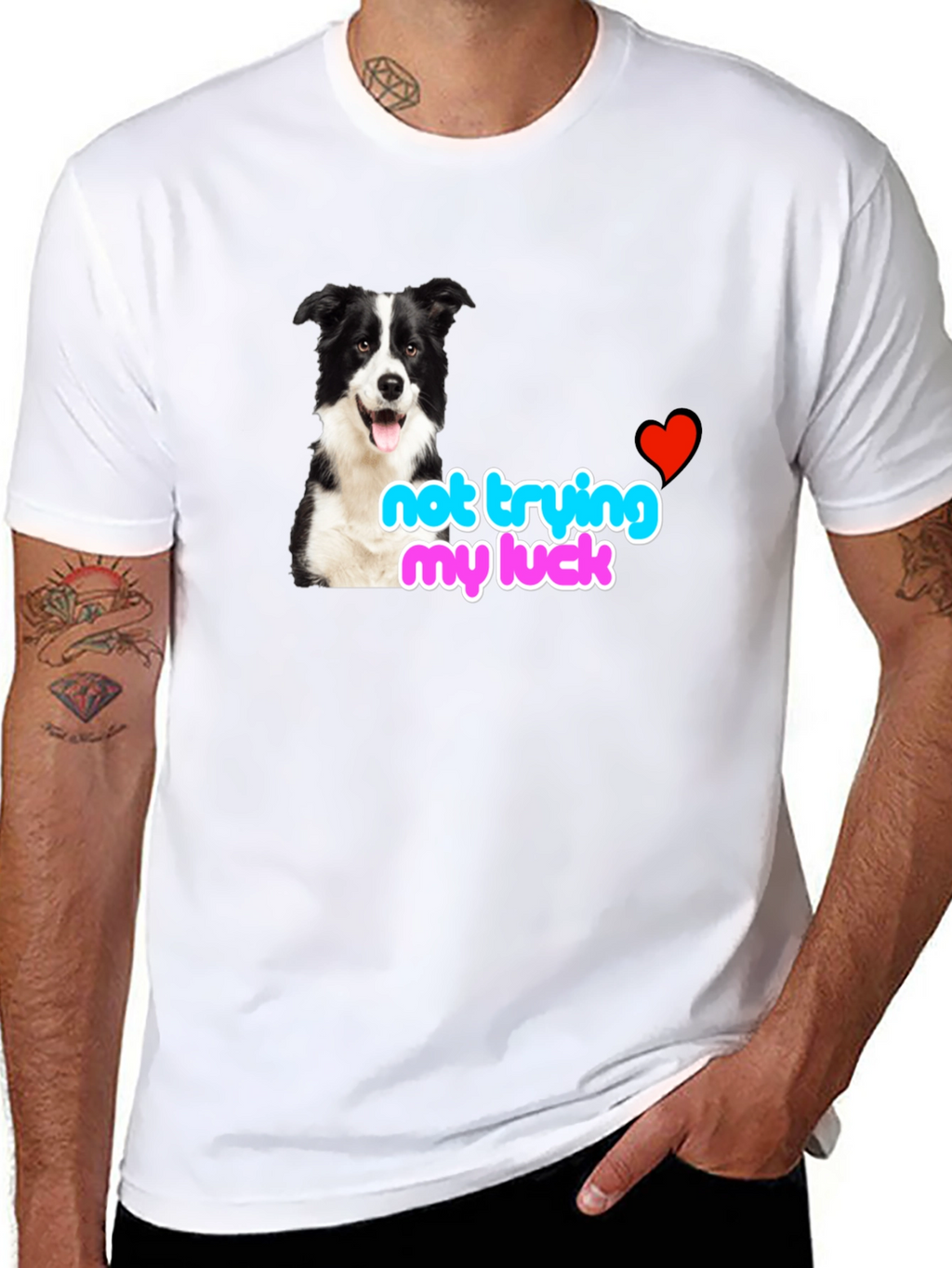 Funny Dog Lover Tee - Not Trying My Luck