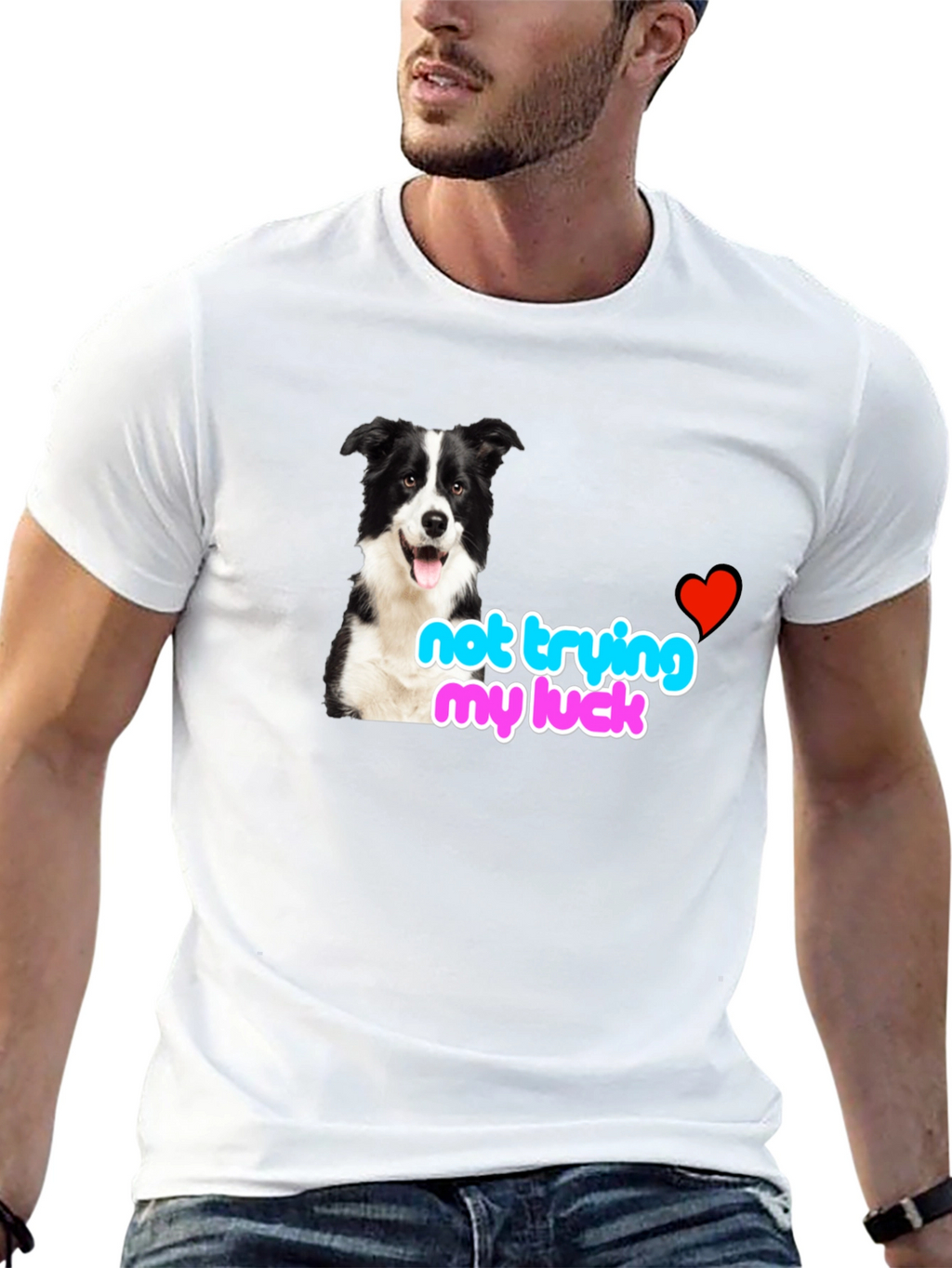 Funny Dog Lover Tee - Not Trying My Luck