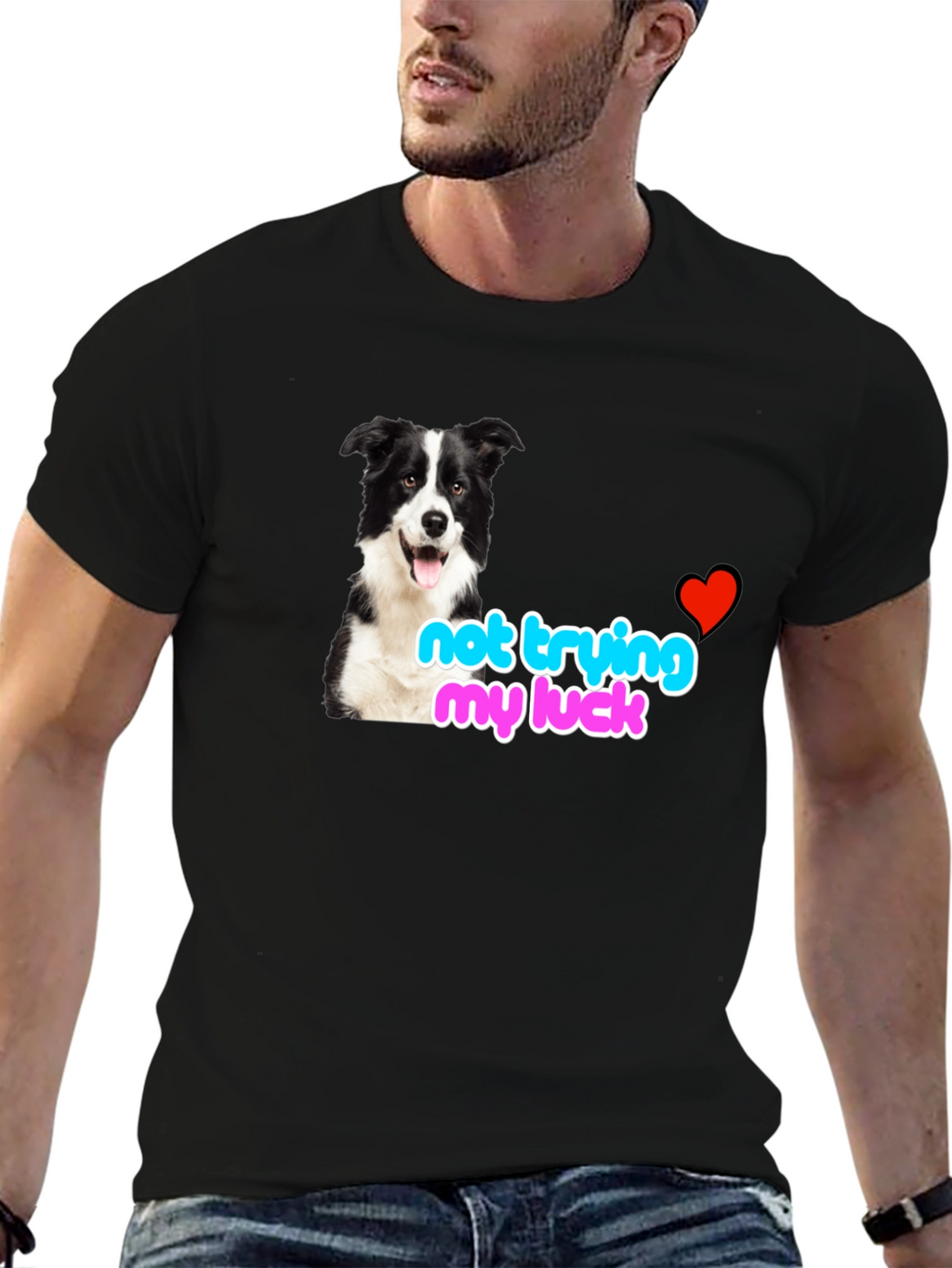 Funny Dog Lover Tee - Not Trying My Luck