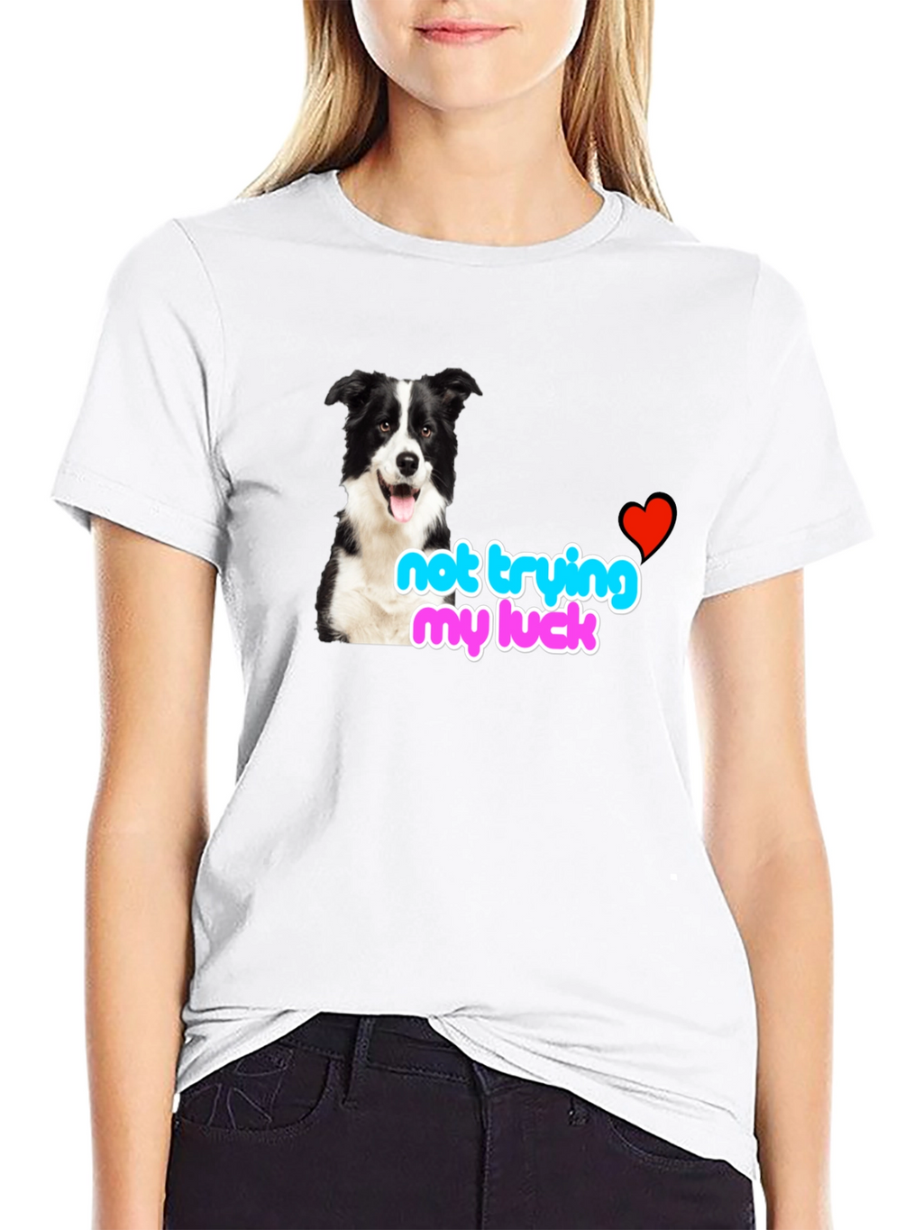 Funny Dog Lover Tee - Not Trying My Luck