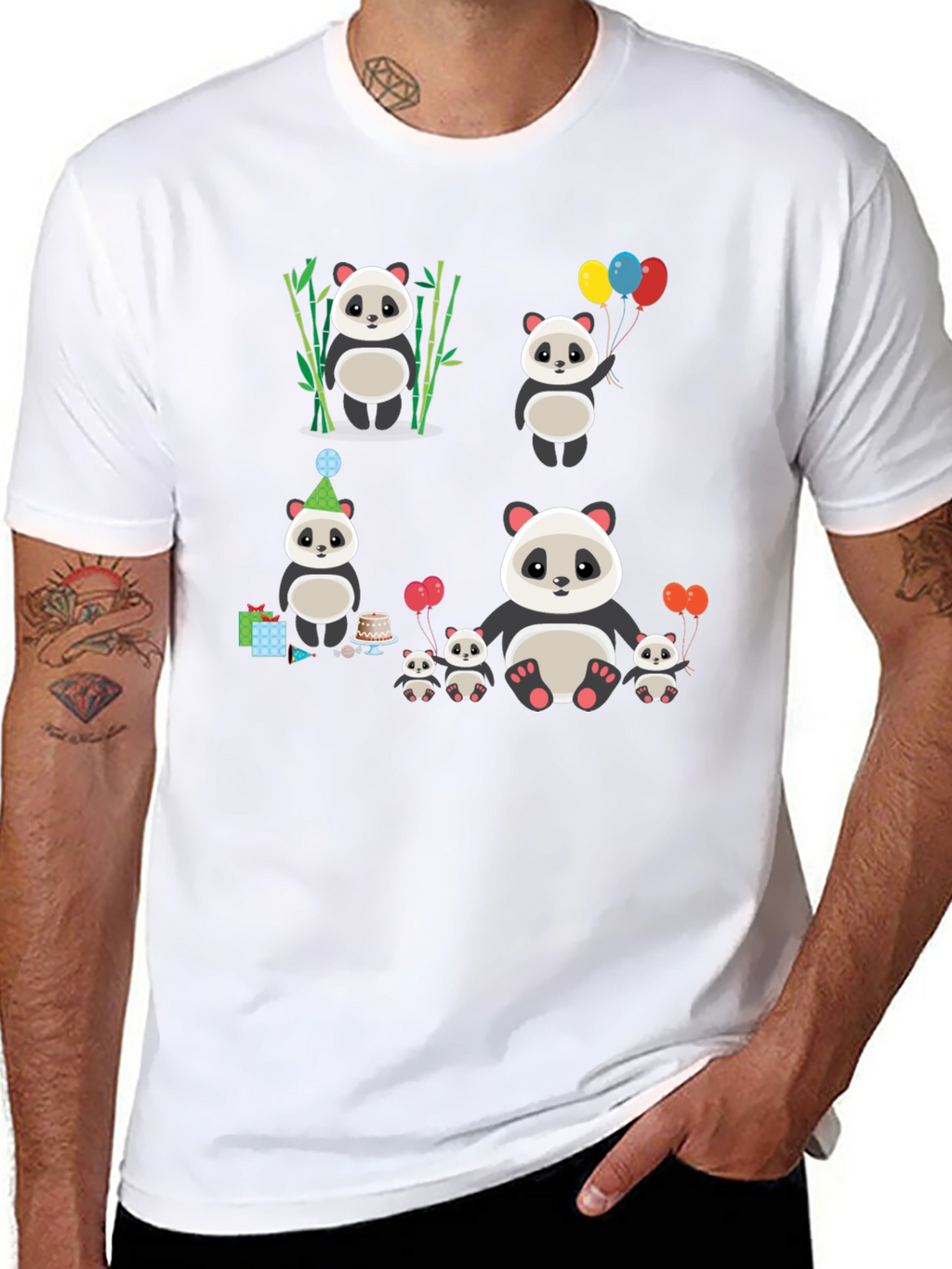 Cute Panda Family T-Shirt