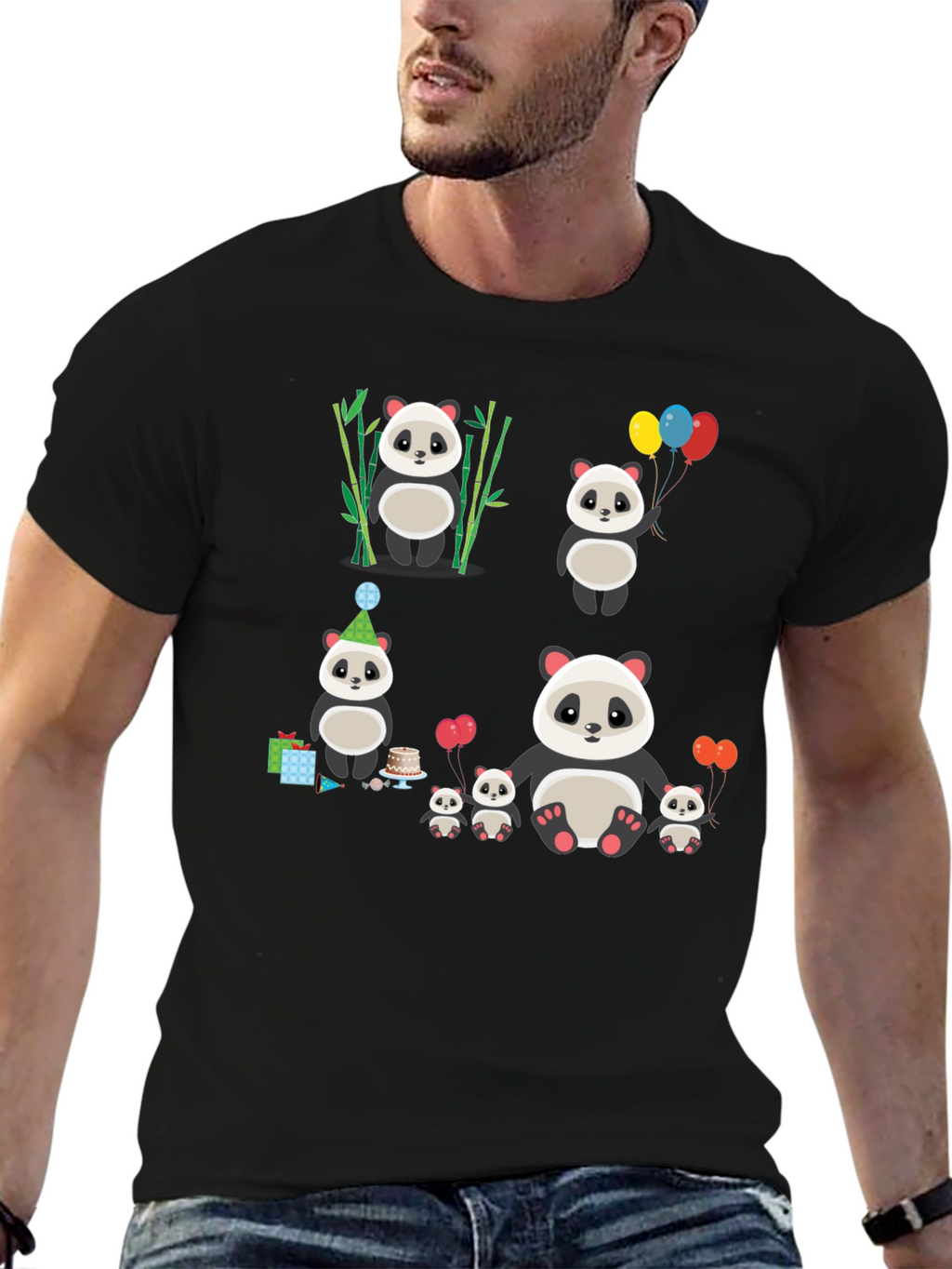 Cute Panda Family T-Shirt