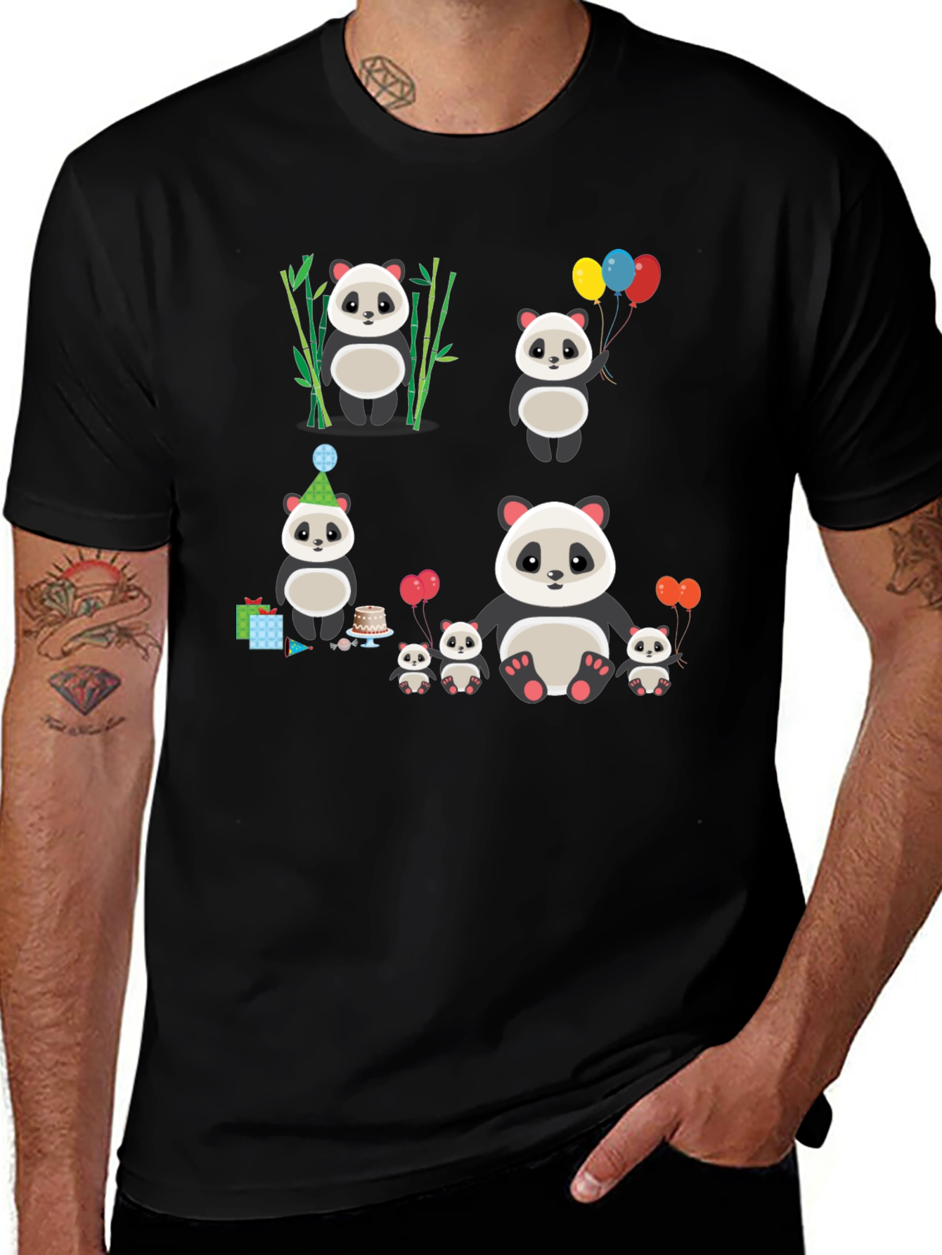 Cute Panda Family T-Shirt