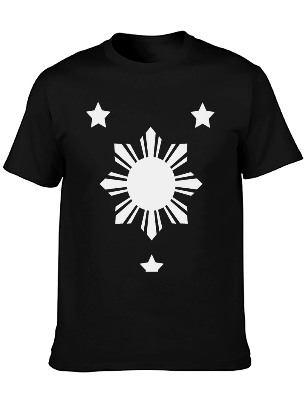 Filipino Flag T-Shirt - Black Cotton