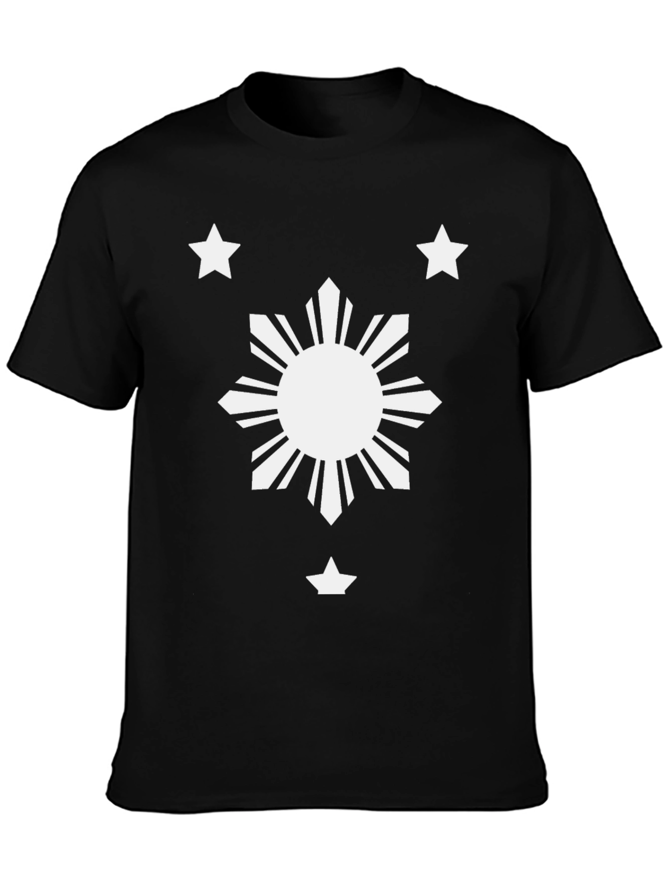 Filipino Flag T-Shirt - Black Cotton