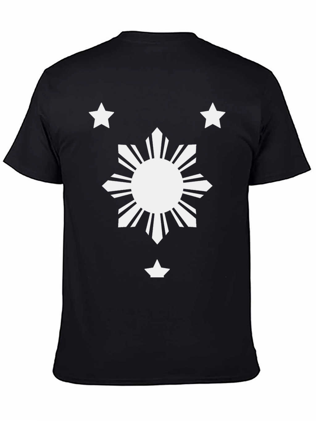 Filipino Flag T-Shirt - Black Cotton