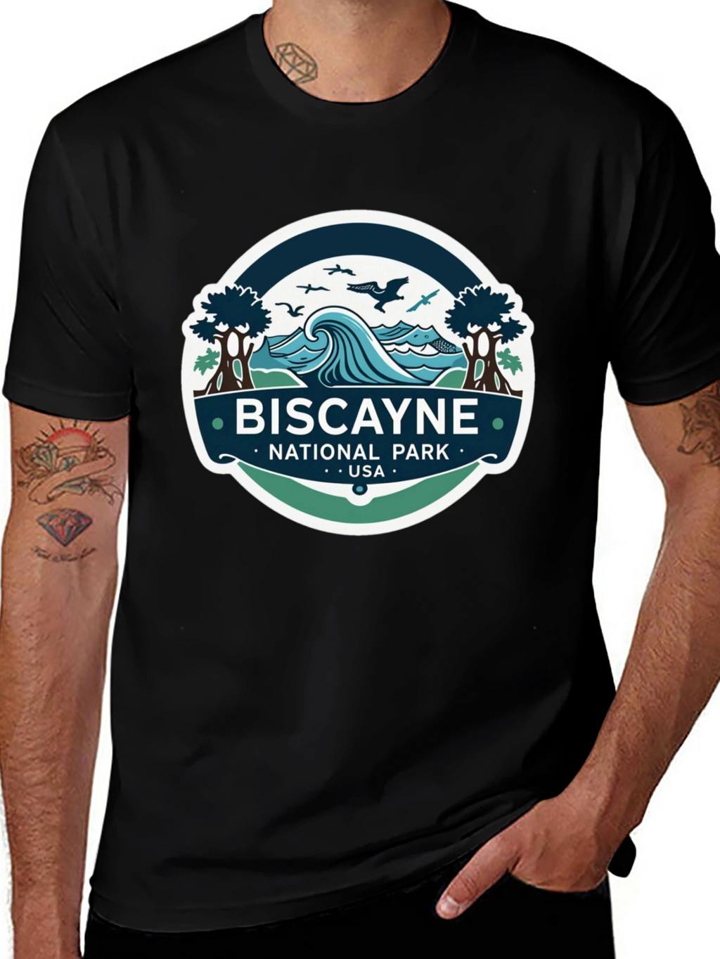 Biscayne National Park T-Shirt Black Cotton Tee