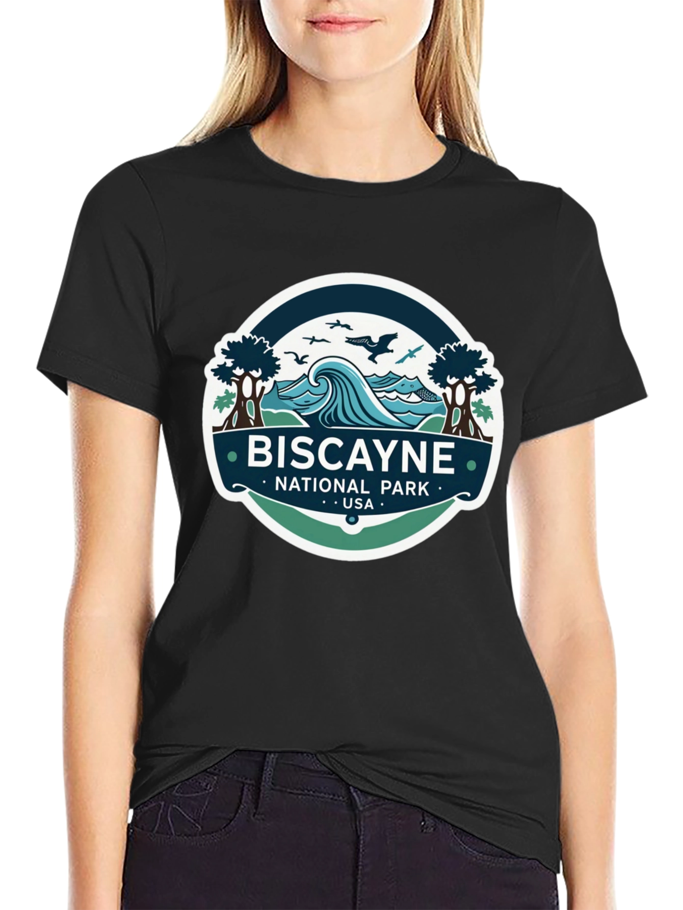 Biscayne National Park T-Shirt Black Cotton Tee