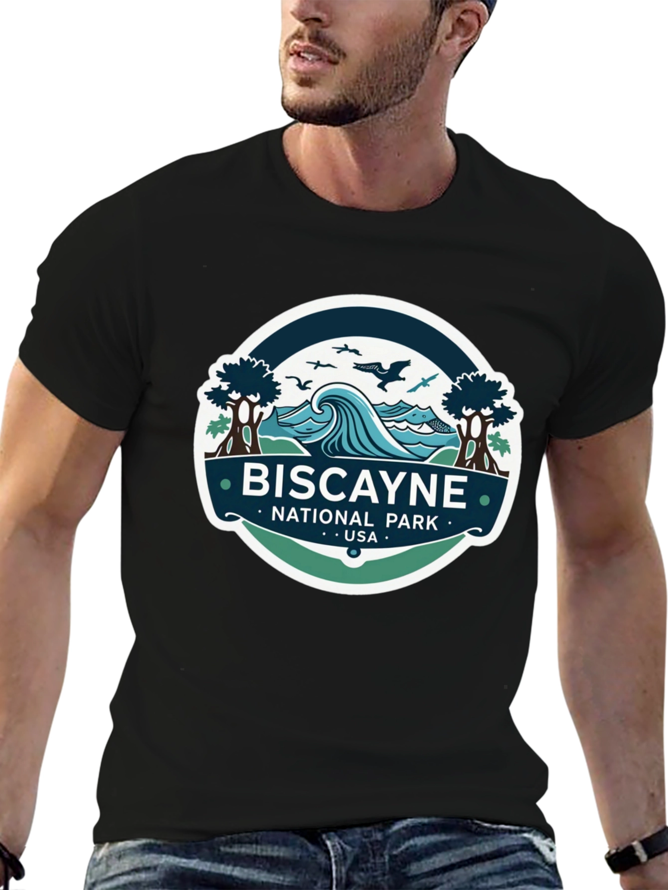Biscayne National Park T-Shirt Black Cotton Tee