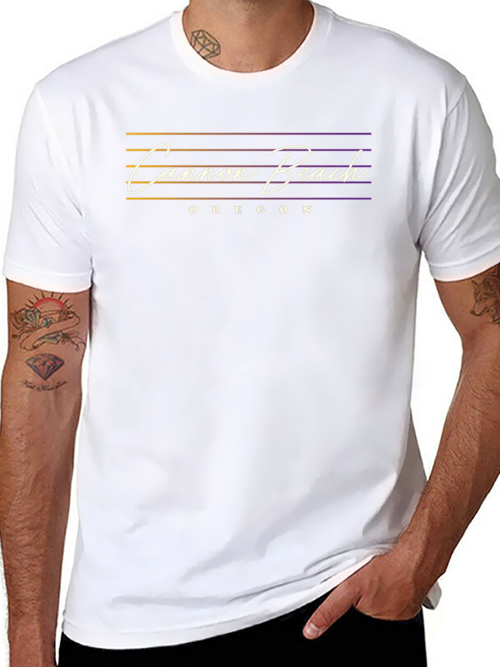 Cannon Beach Oregon T-Shirt - Retro Style