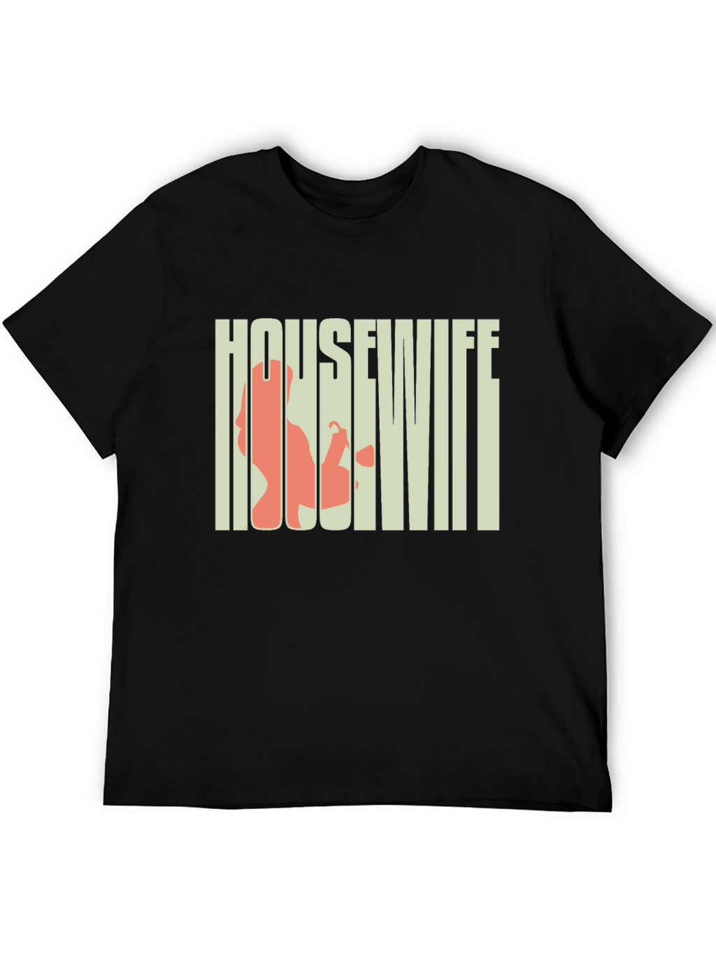 Housewife Graphic Tee - Black Crew Neck T-Shirt