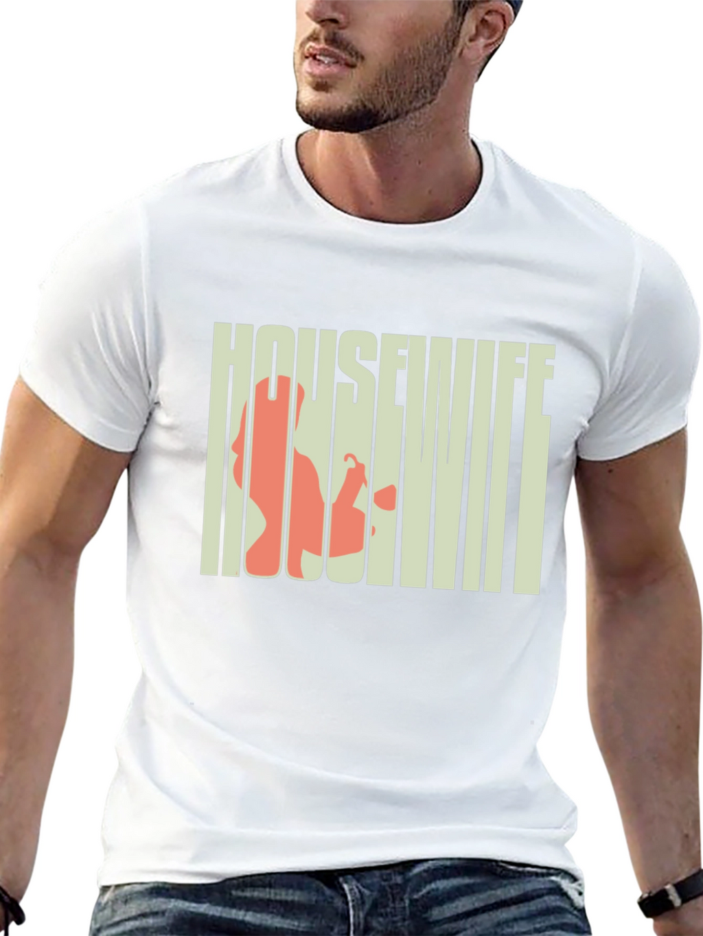 Housewife Graphic Tee - Black Crew Neck T-Shirt