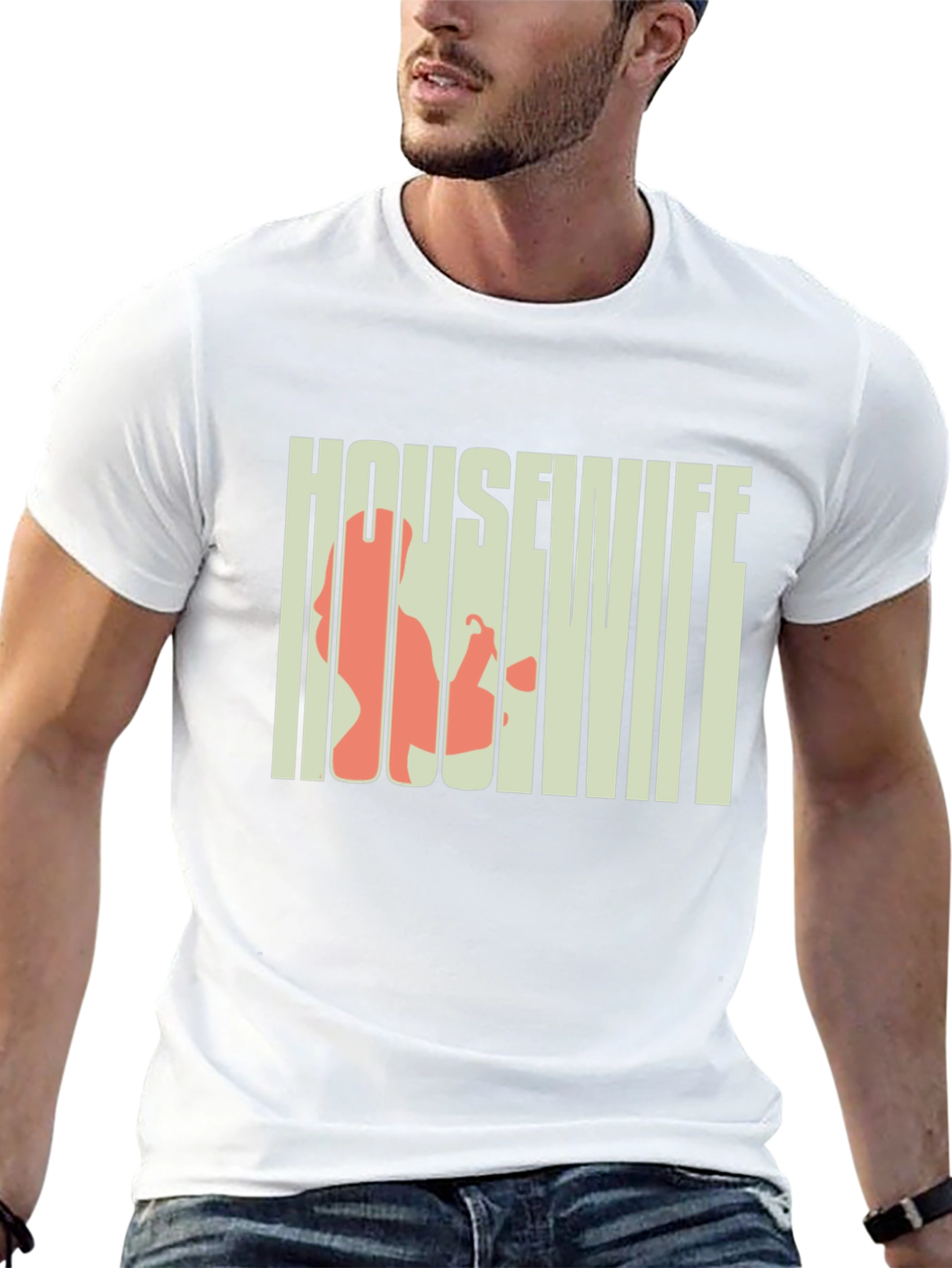 Housewife Graphic Tee - Black Crew Neck T-Shirt