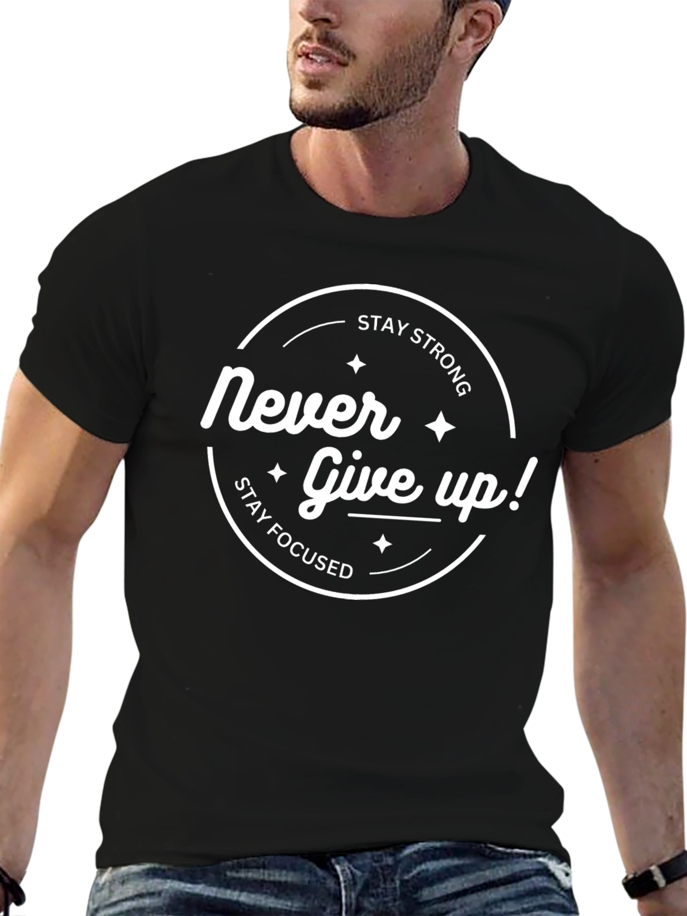 Never Give Up Motivational T-Shirt