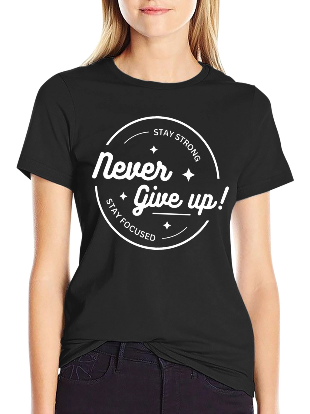 Never Give Up Motivational T-Shirt
