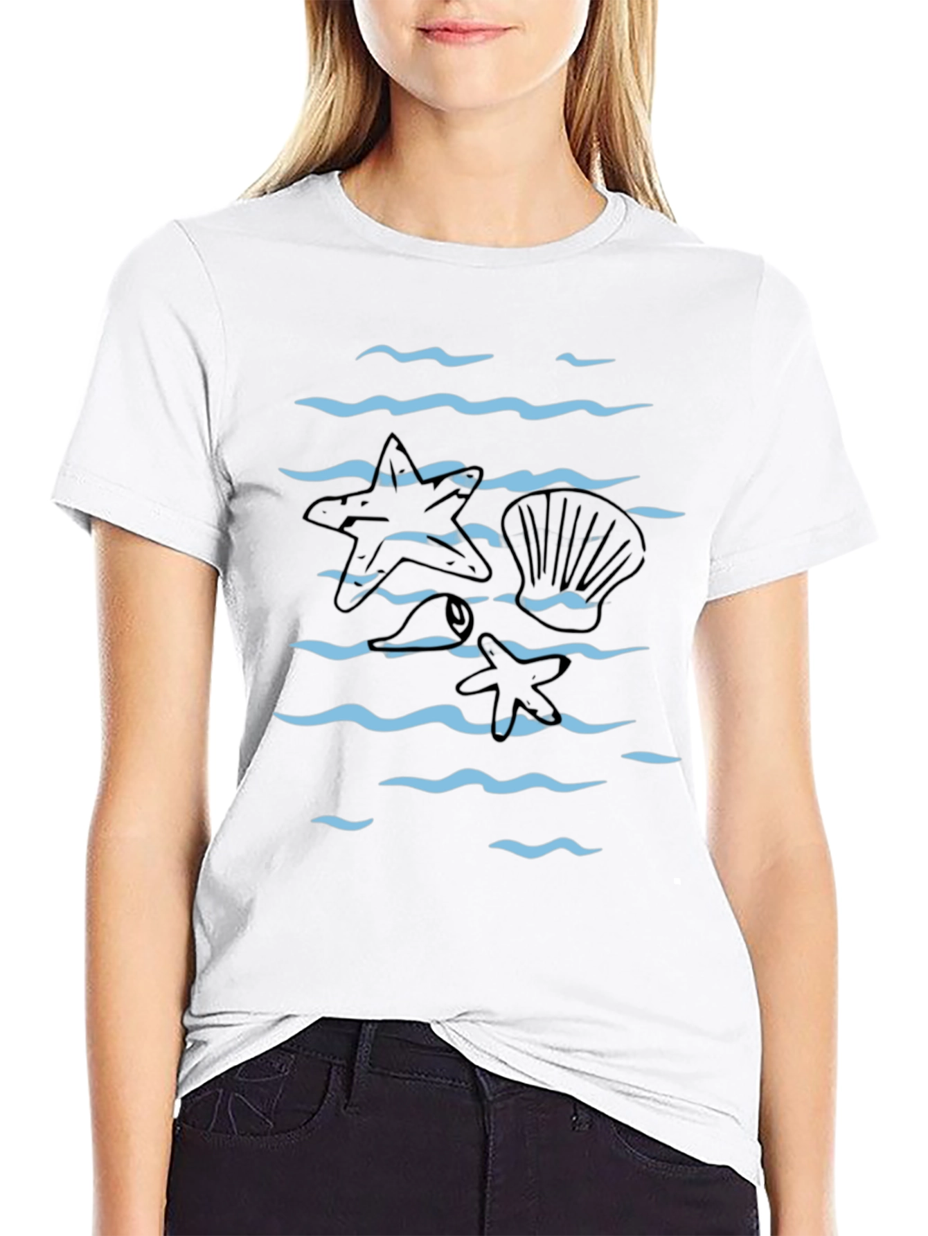 Ocean Wave Starfish Graphic Tee