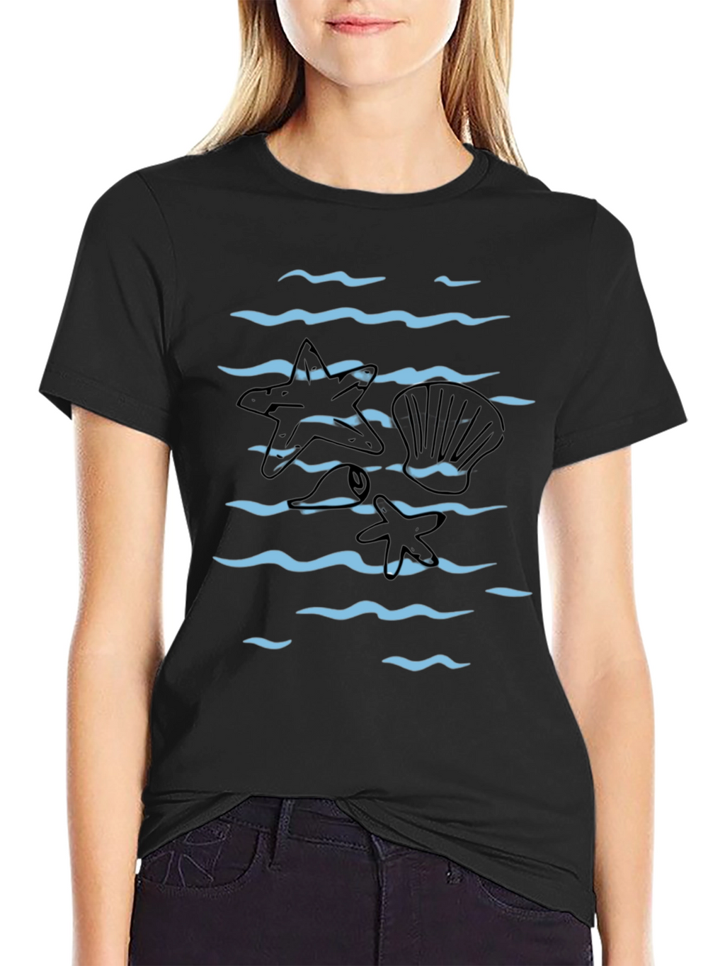 Ocean Wave Starfish Graphic Tee