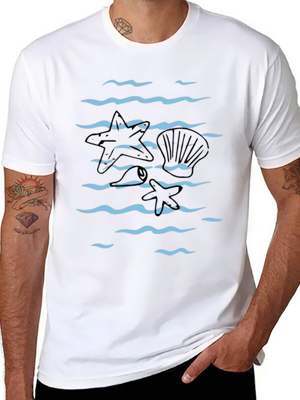 Ocean Wave Starfish Graphic Tee