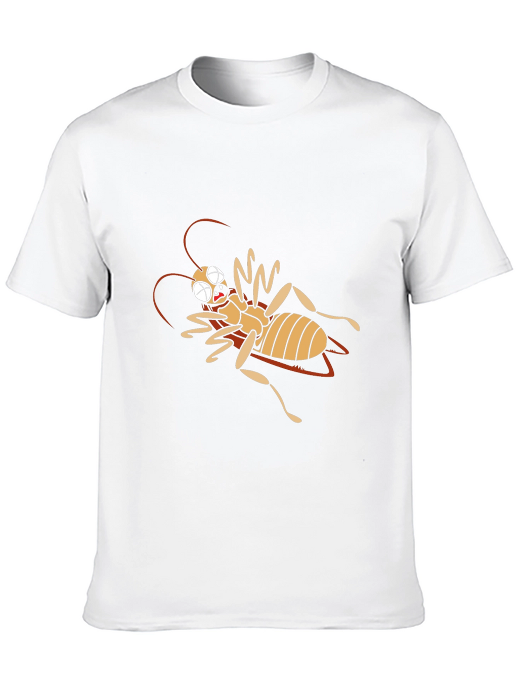 Cartoon Cockroach Black T-Shirt