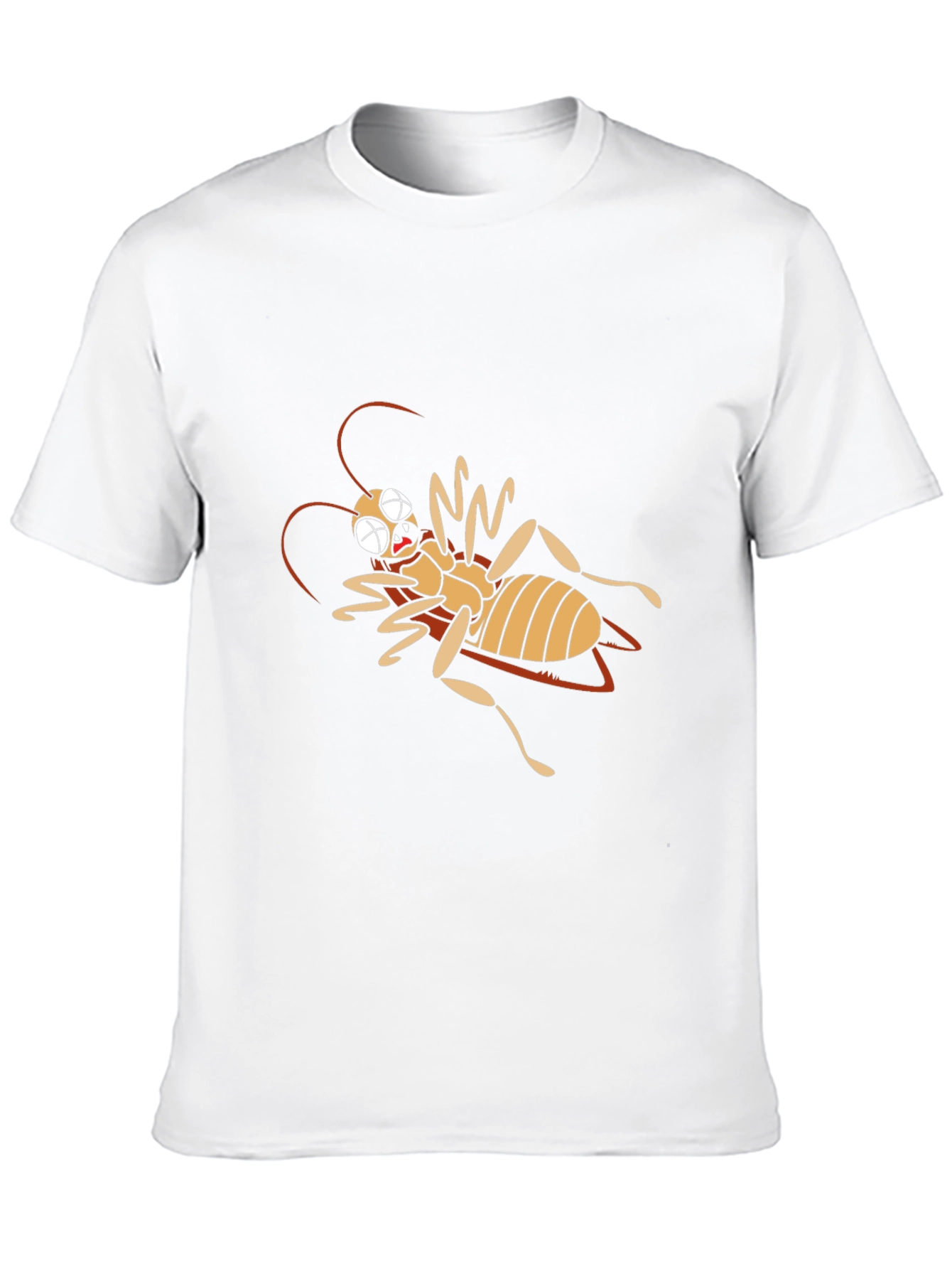 Cartoon Cockroach Black T-Shirt