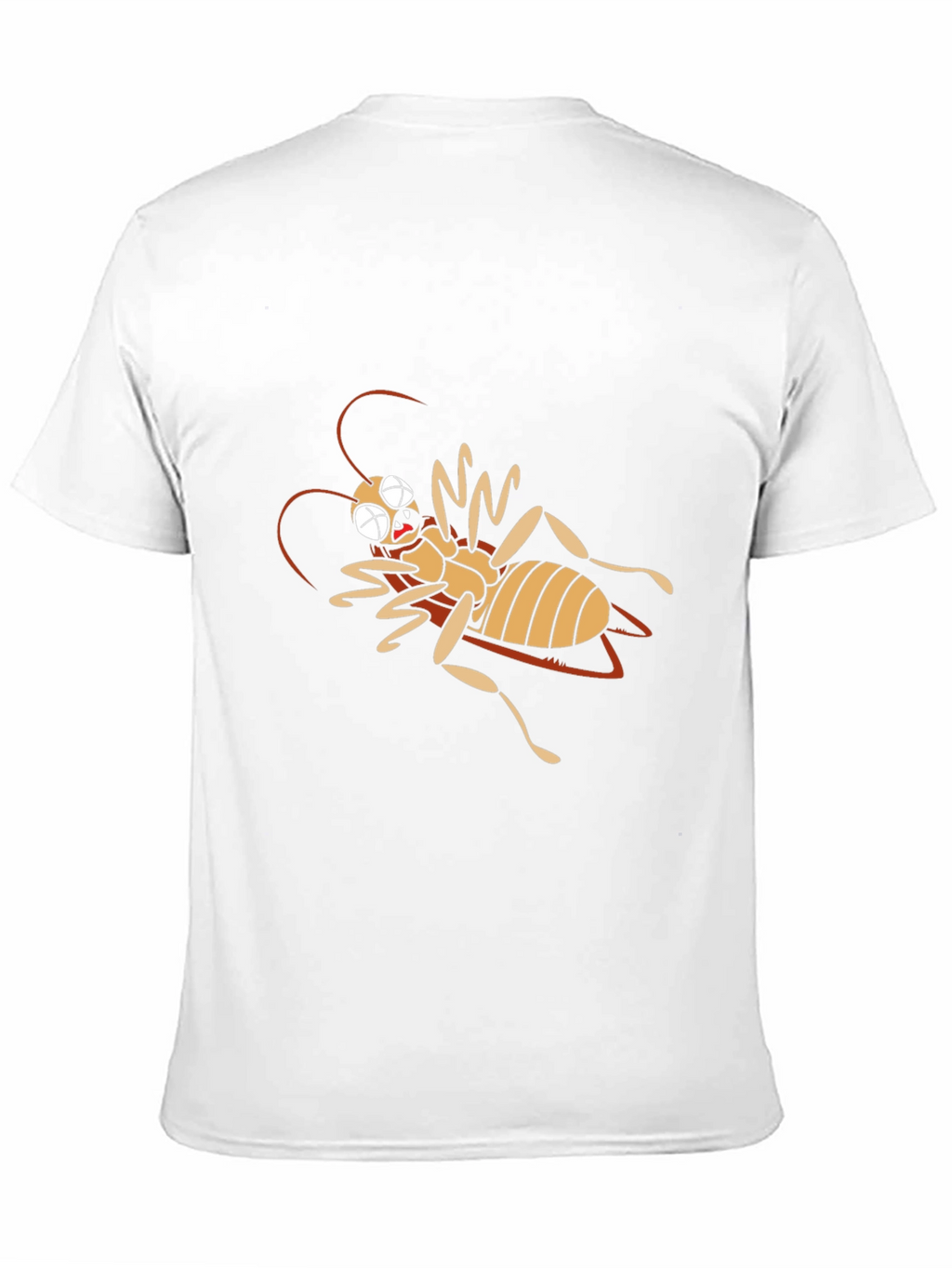 Cartoon Cockroach Black T-Shirt