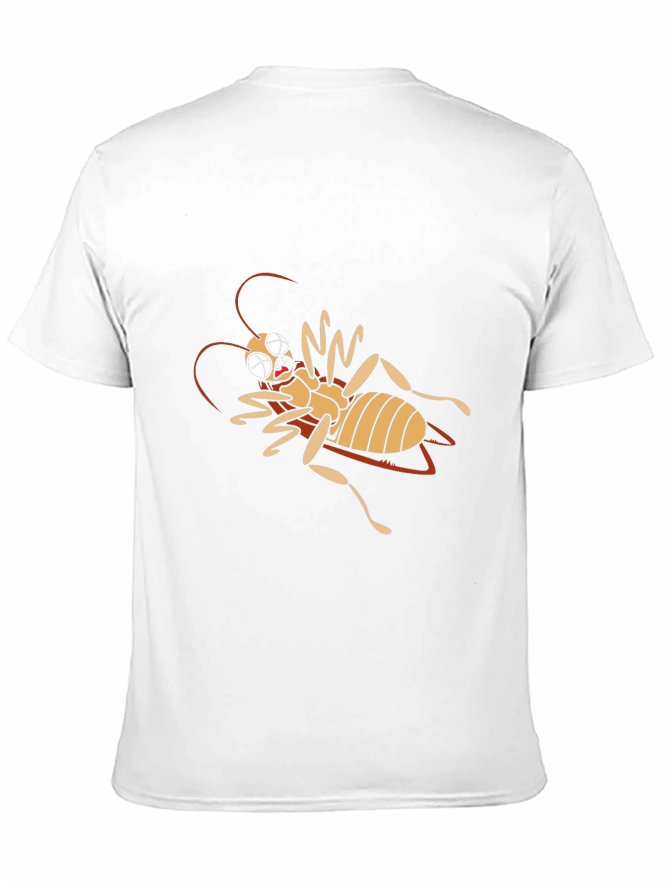 Cartoon Cockroach Black T-Shirt