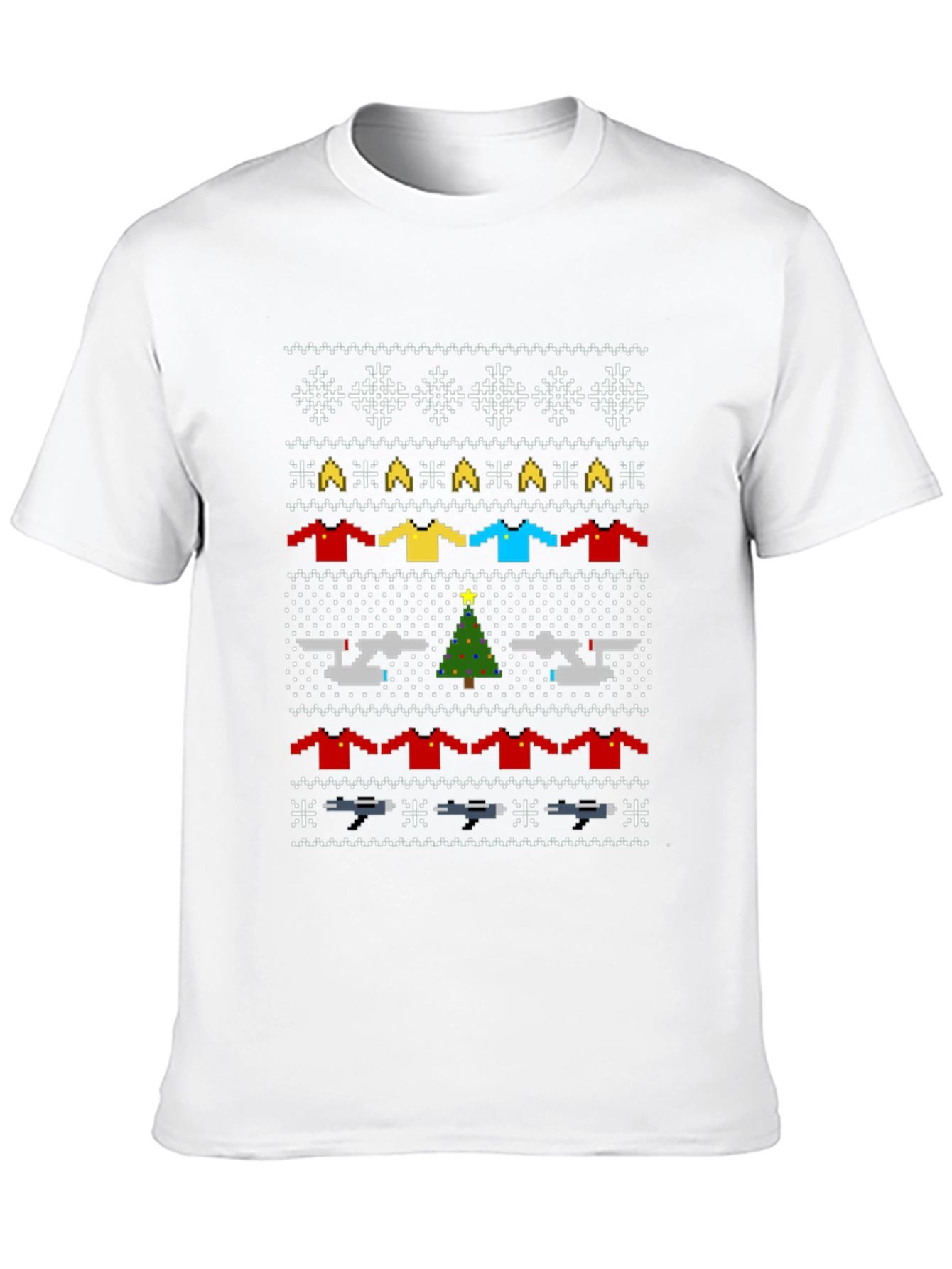 Star Trek Christmas Sweater Pattern T-Shirt