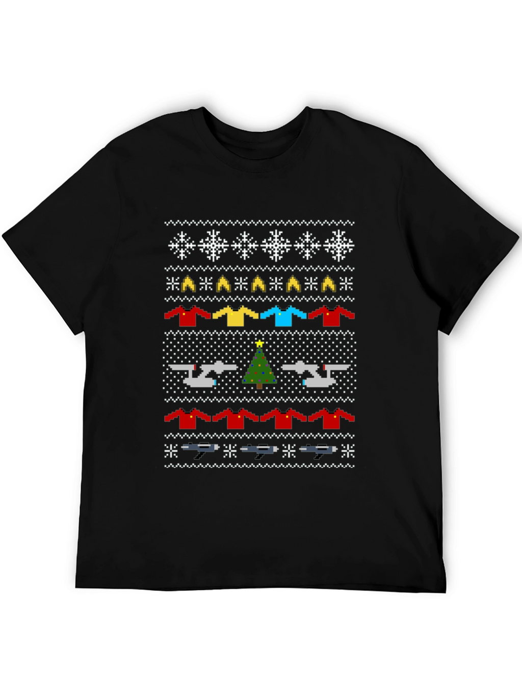 Star Trek Christmas Sweater Pattern T-Shirt