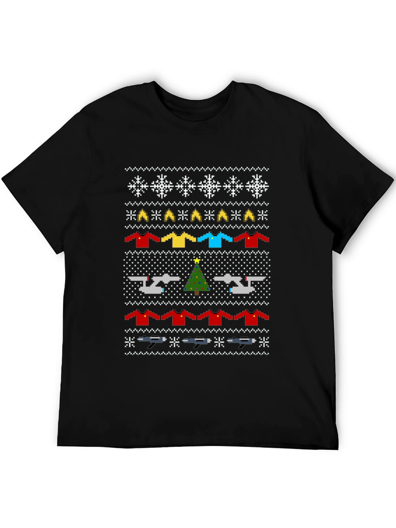 Star Trek Christmas Sweater Pattern T-Shirt