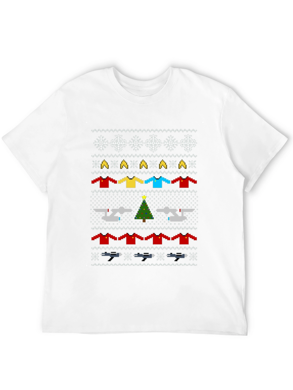 Star Trek Christmas Sweater Pattern T-Shirt