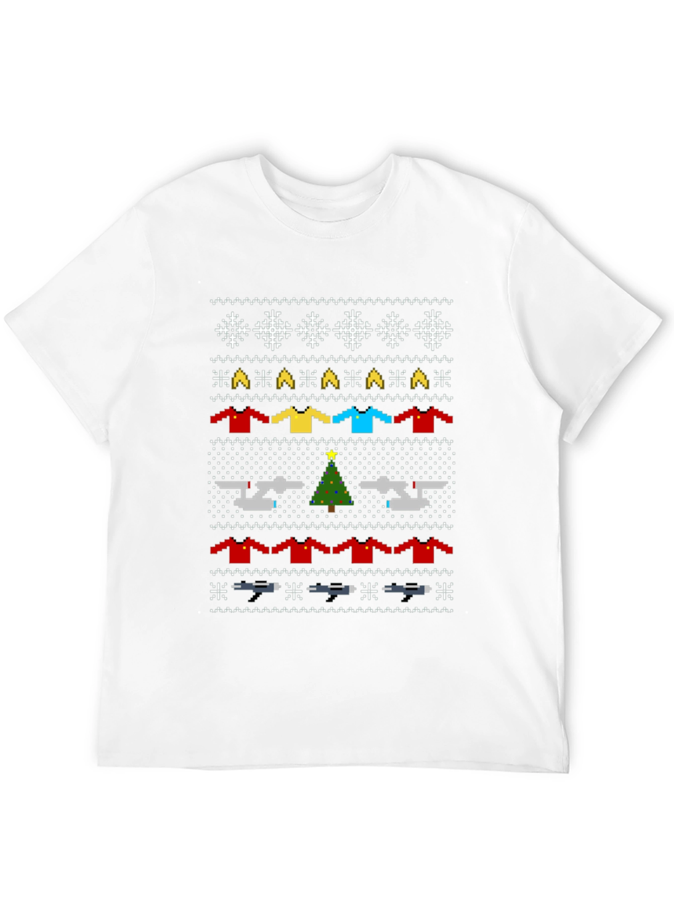 Star Trek Christmas Sweater Pattern T-Shirt