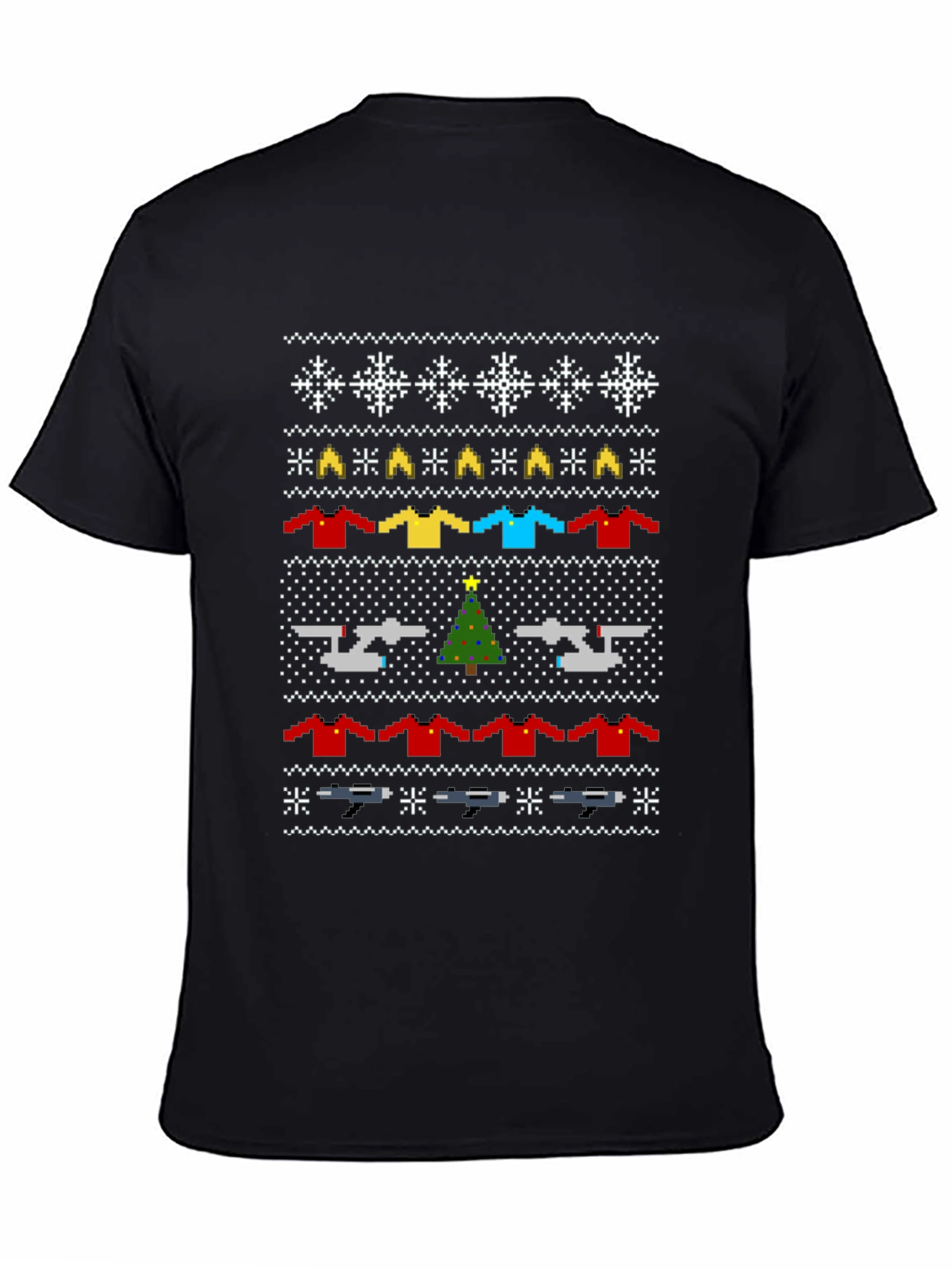 Star Trek Christmas Sweater Pattern T-Shirt