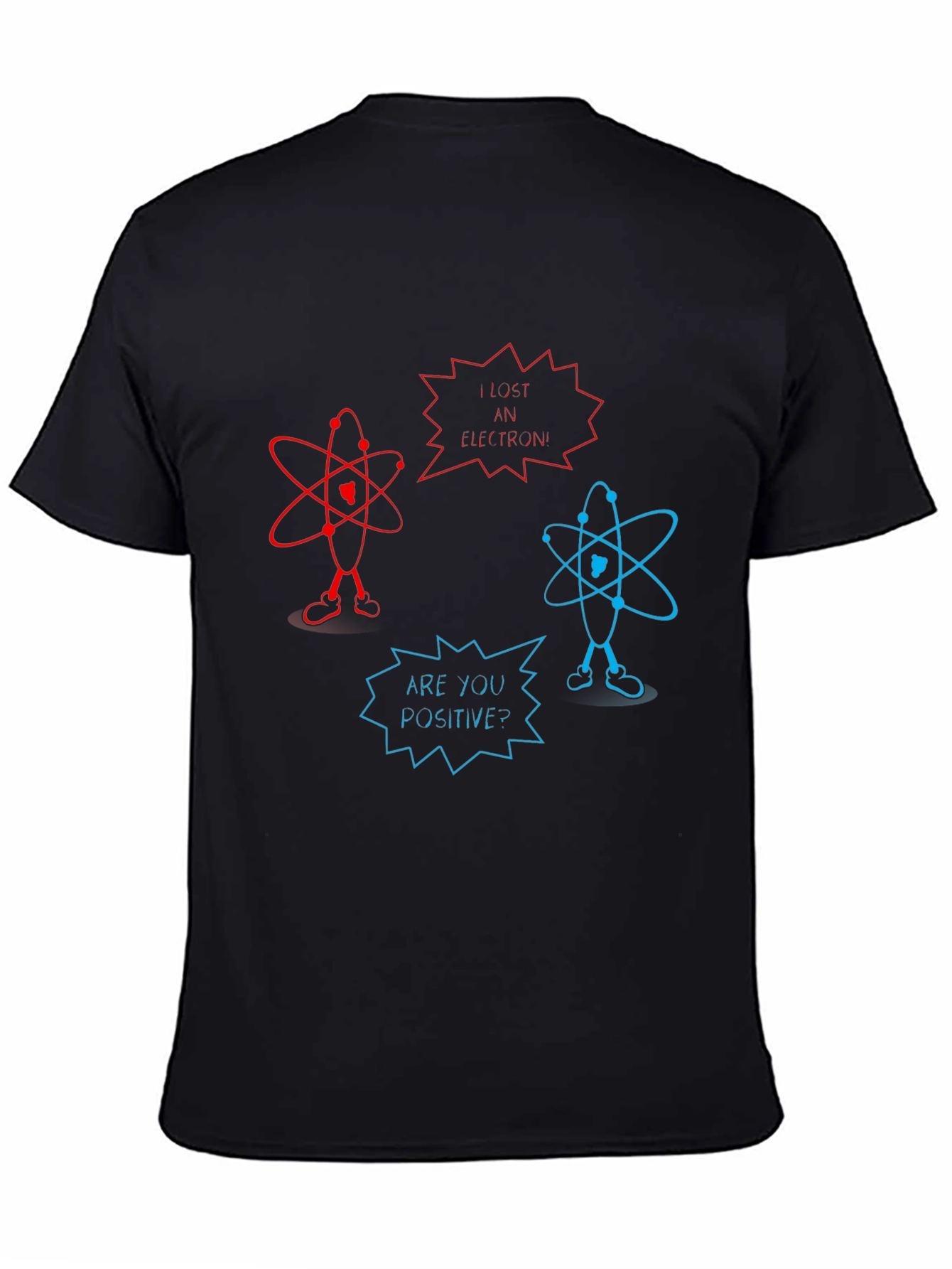 Funny Science Atom Pun Black T-Shirt