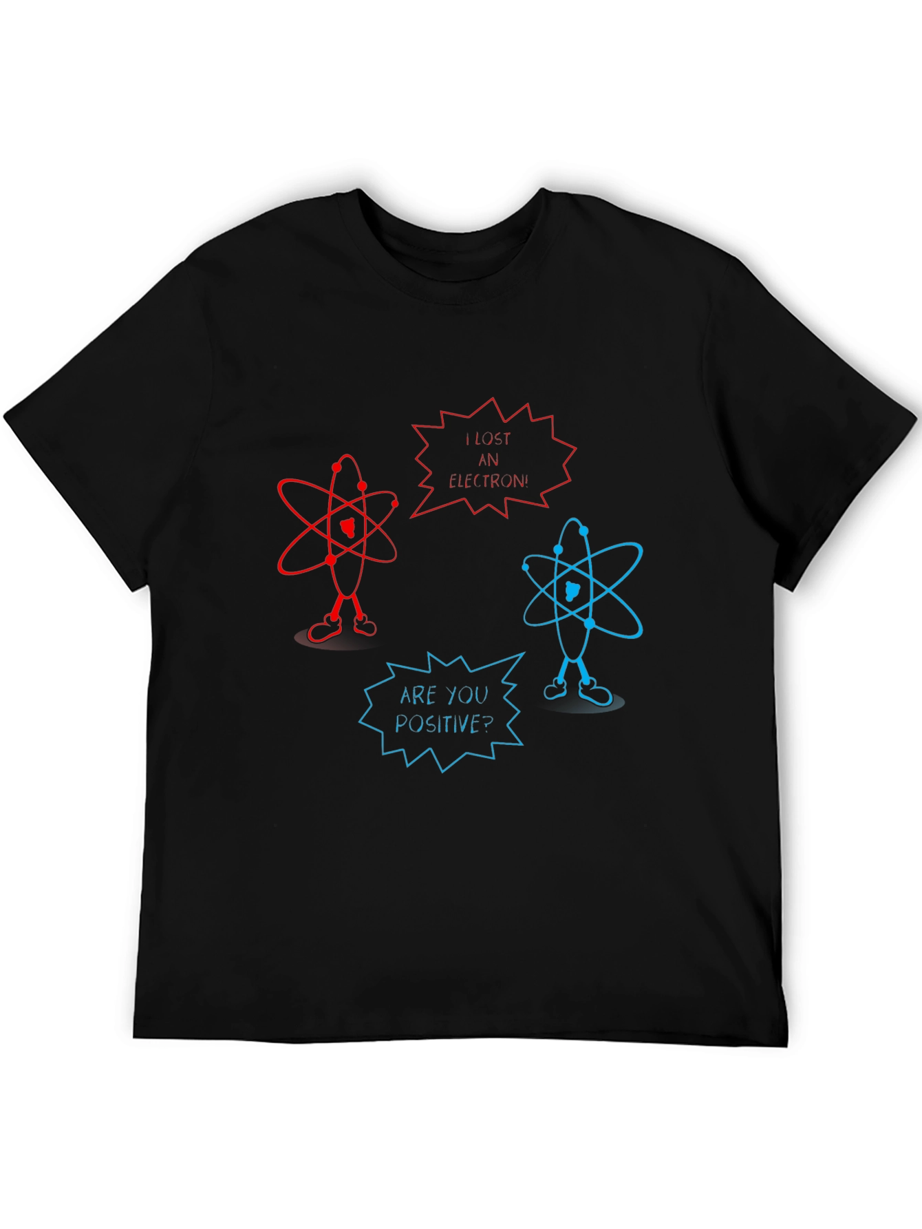 Funny Science Atom Pun Black T-Shirt
