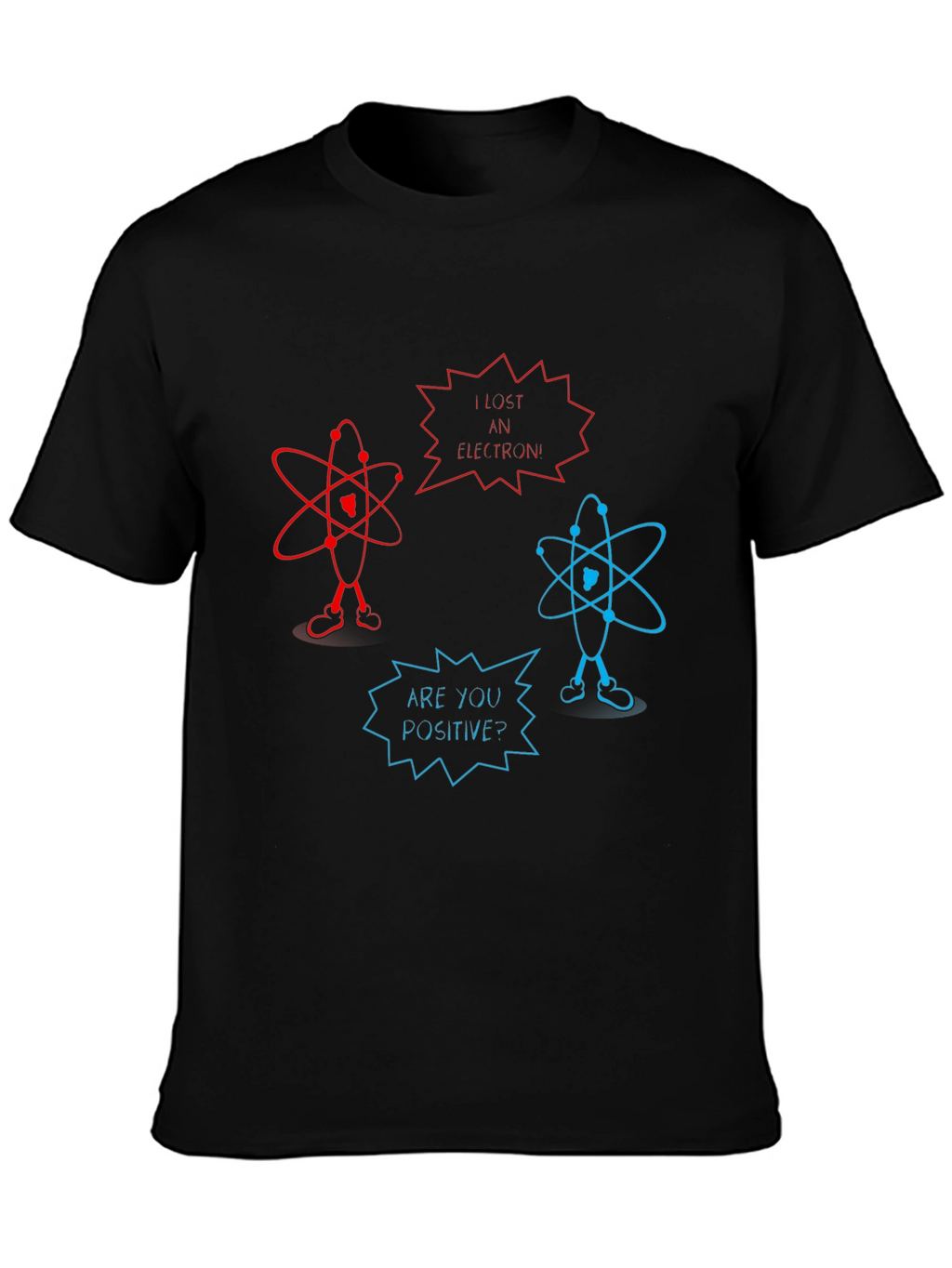 Funny Science Atom Pun Black T-Shirt