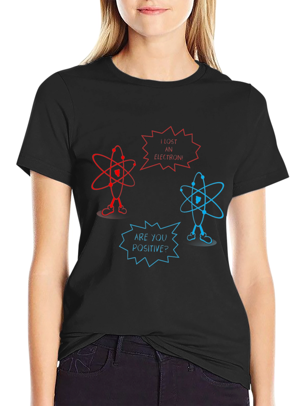 Funny Science Atom Pun Black T-Shirt