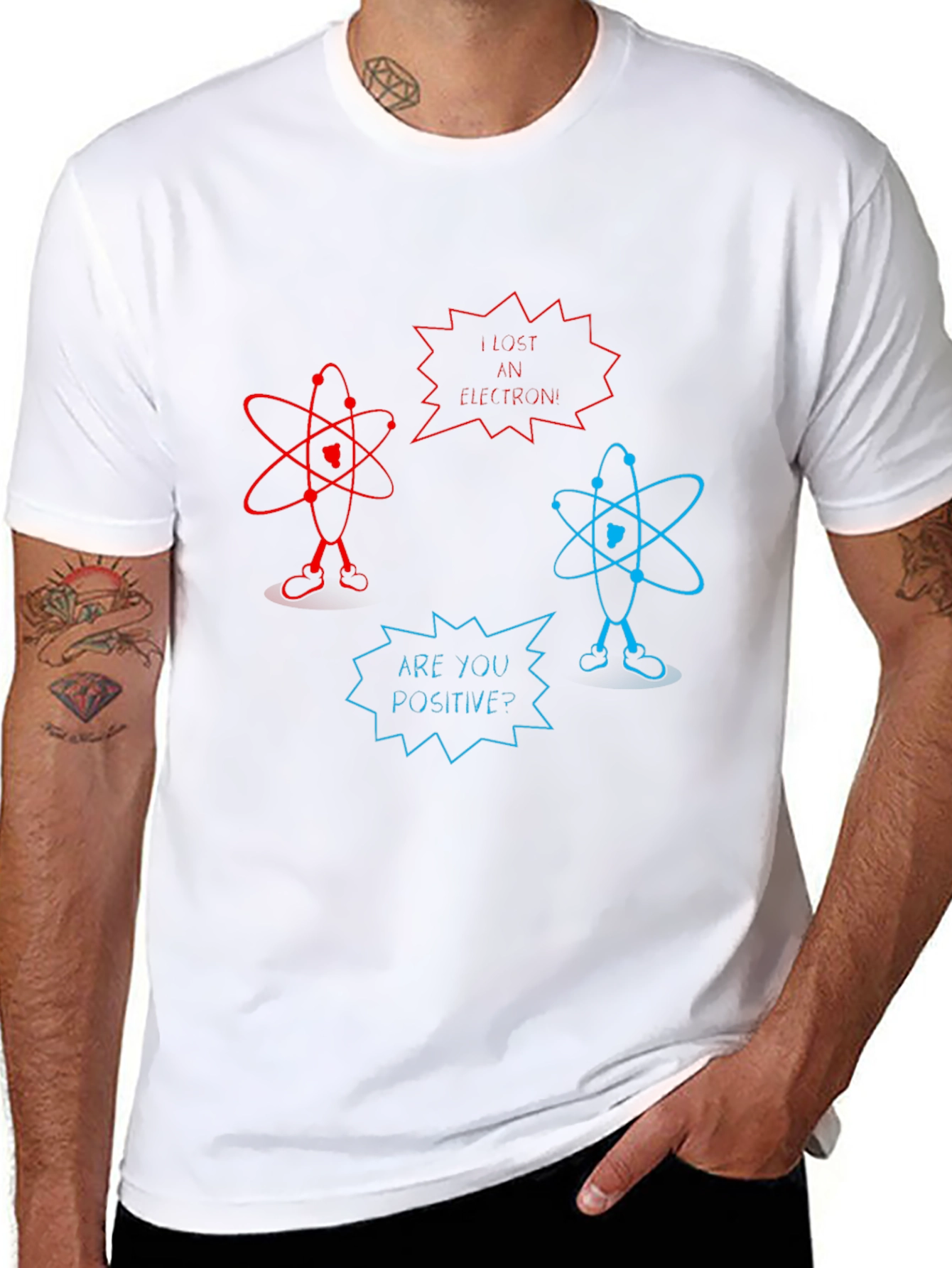 Funny Science Atom Pun Black T-Shirt