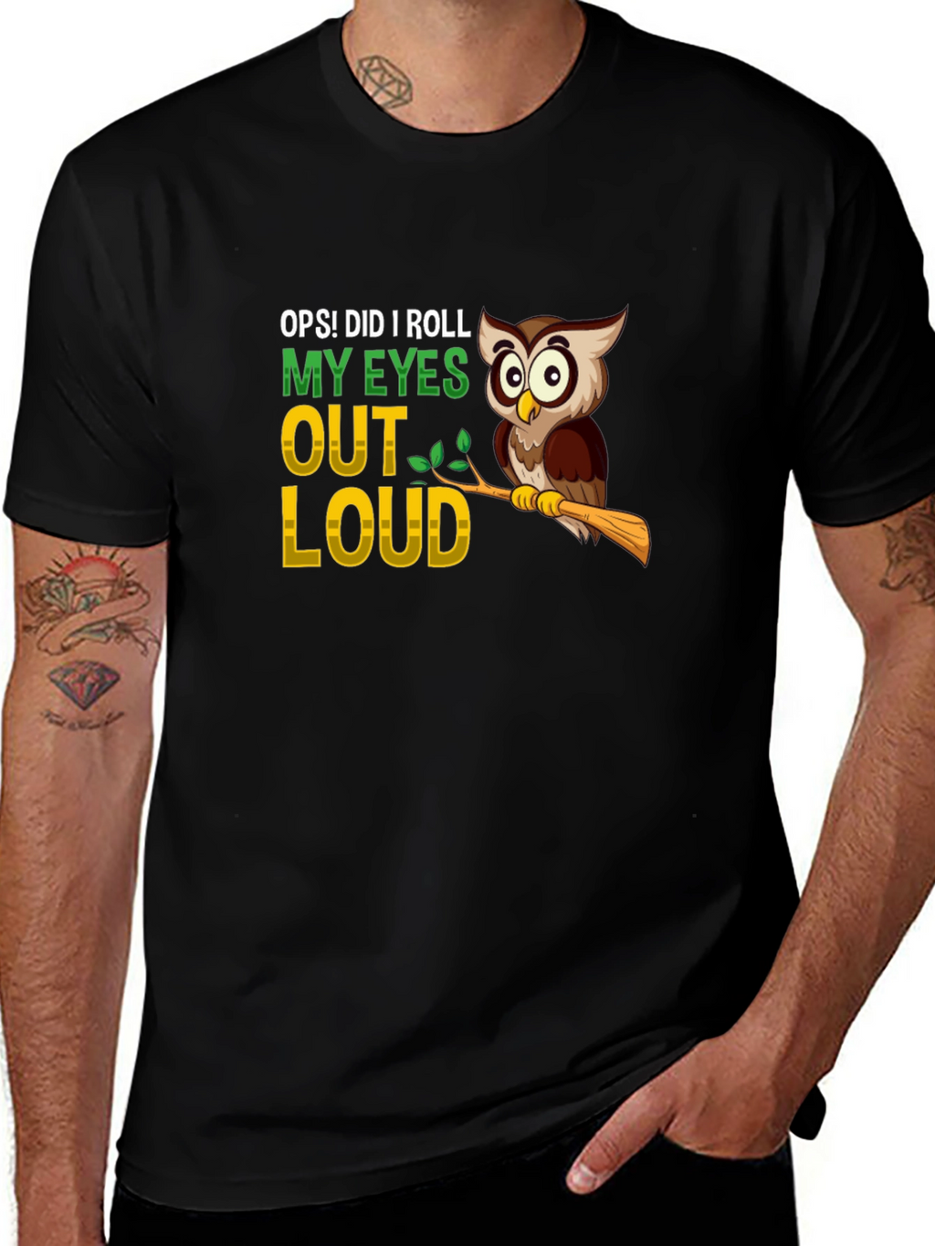Oops! Did I Roll My Eyes Owl Graphic Tee