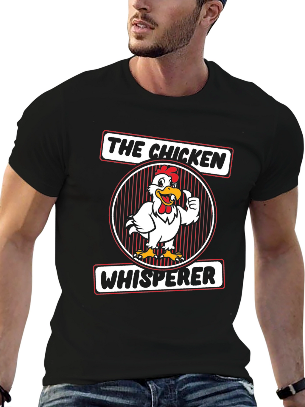 The Chicken Whisperer Graphic Tee - Black