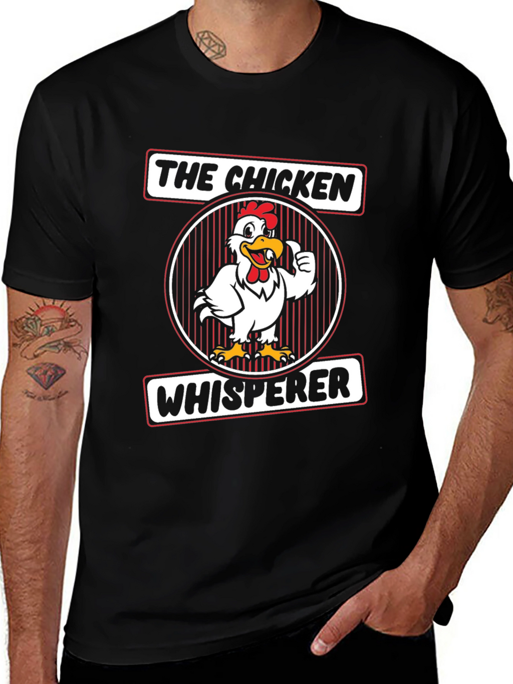 The Chicken Whisperer Graphic Tee - Black