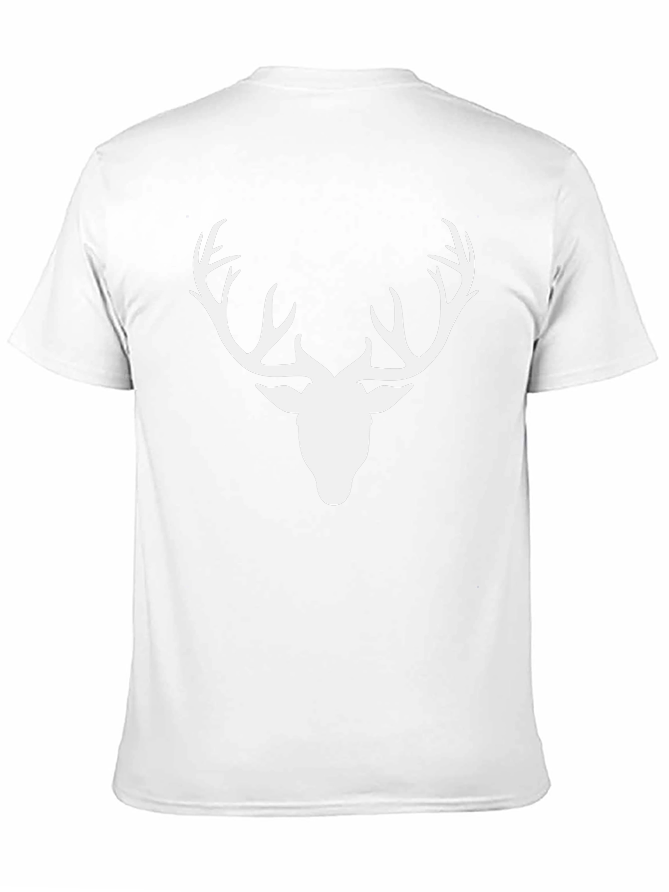 Mens Deer Antler Graphic Tee - Black
