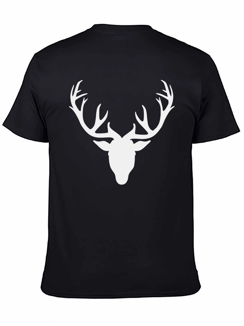 Mens Deer Antler Graphic Tee - Black