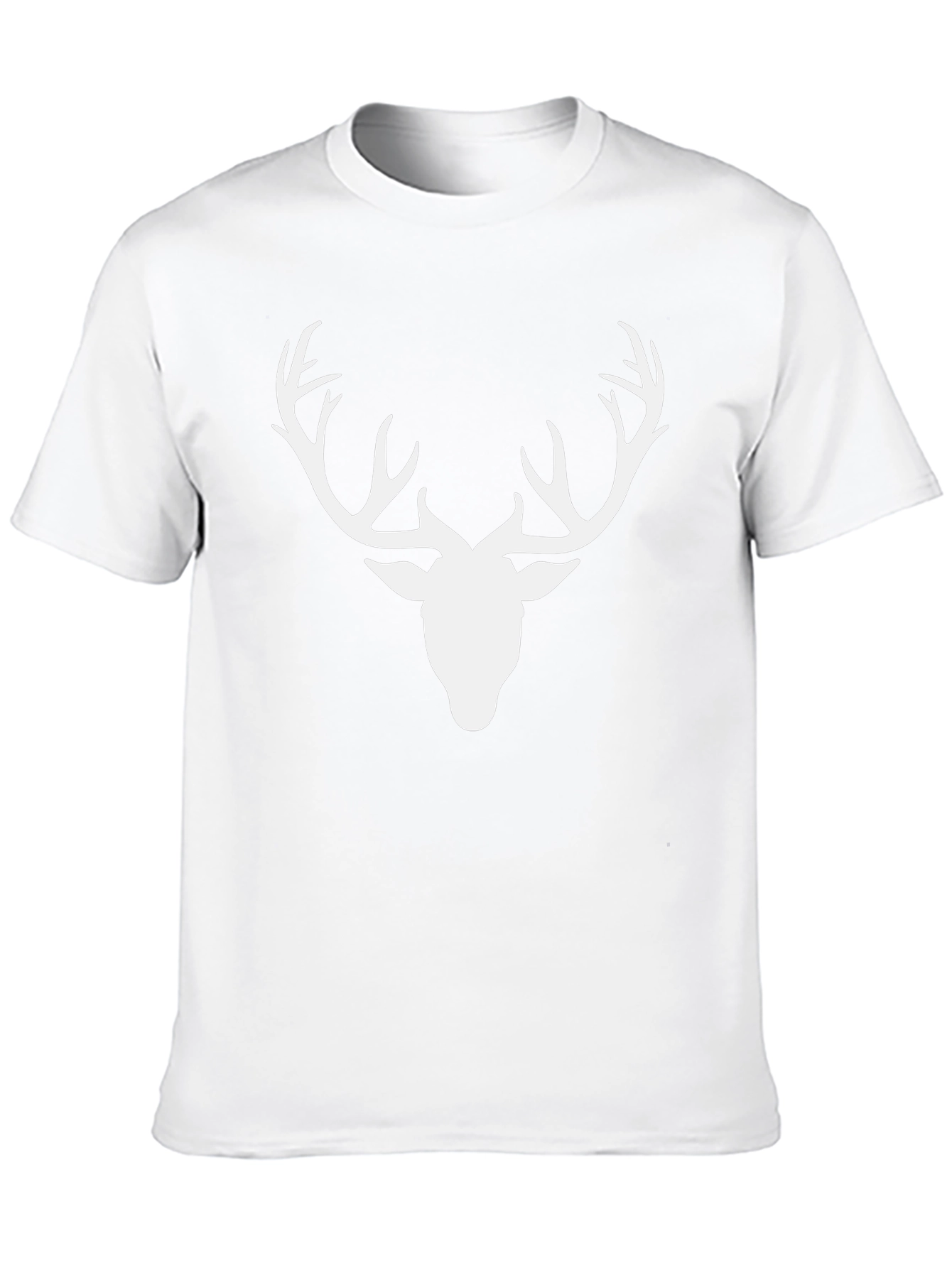 Mens Deer Antler Graphic Tee - Black