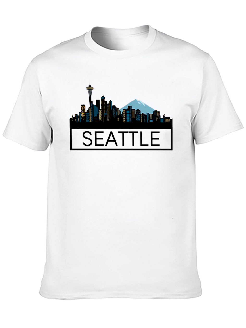 Seattle Skyline Graphic Tee - Black