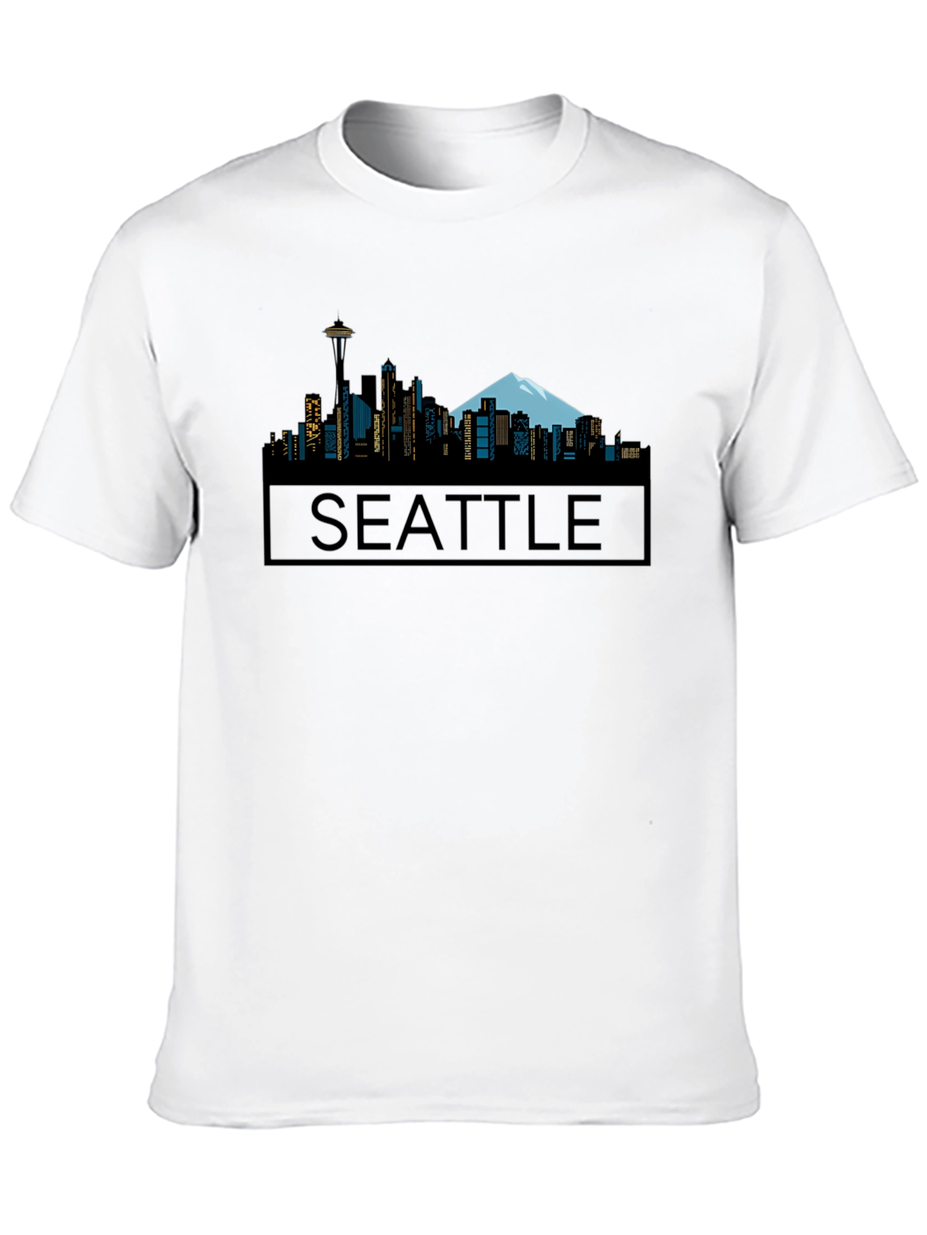 Seattle Skyline Graphic Tee - Black