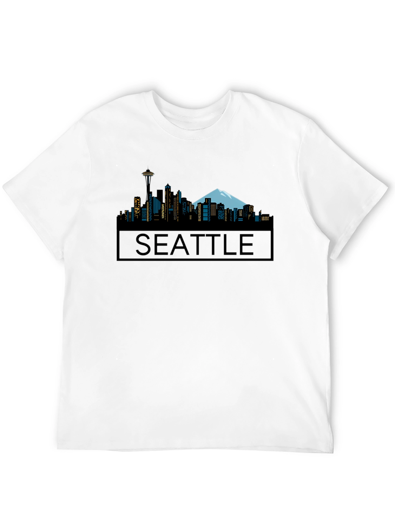 Seattle Skyline Graphic Tee - Black